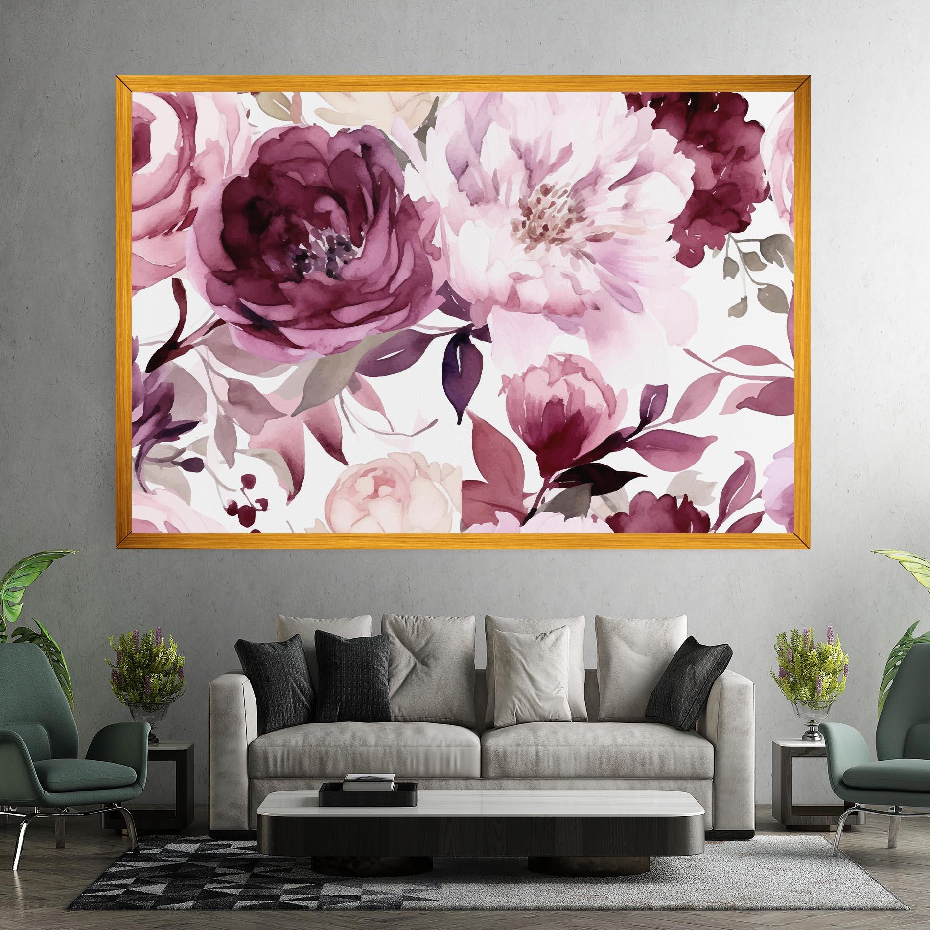 Leinwandbild Peony Pink Purple mockup 7