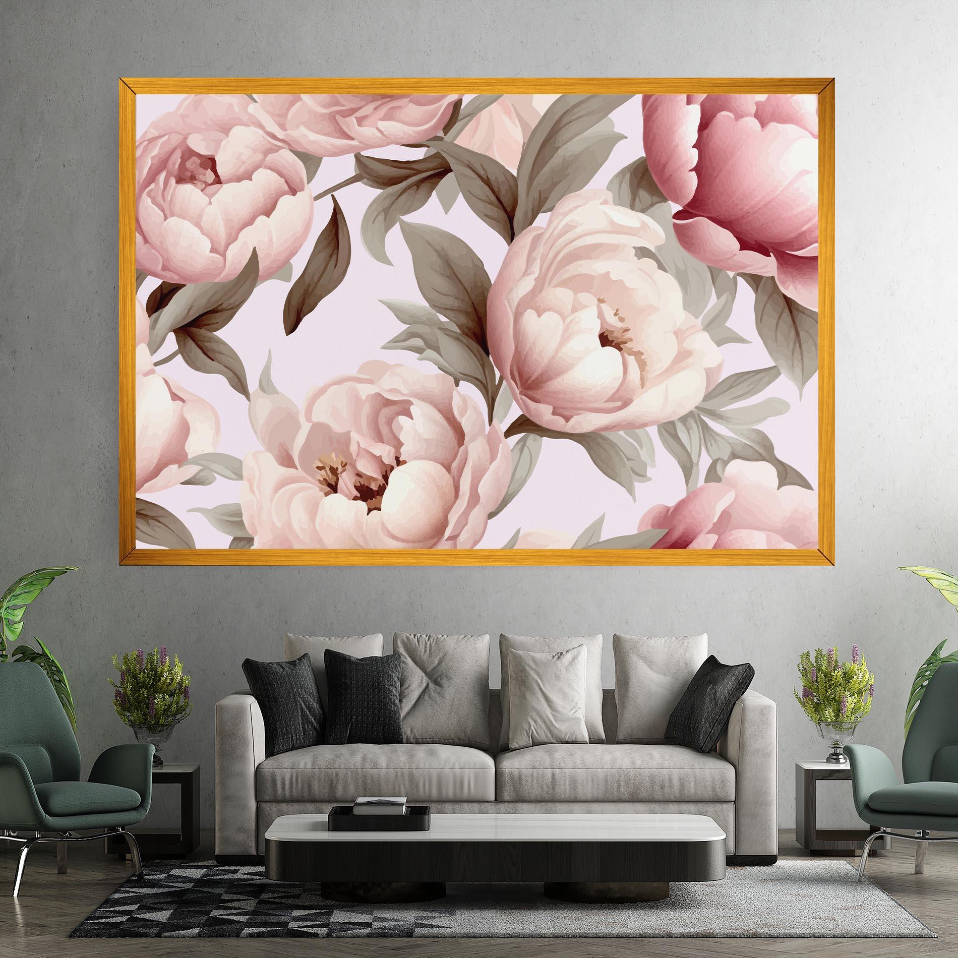 Leinwandbild Pink Peony Buds mockup 7