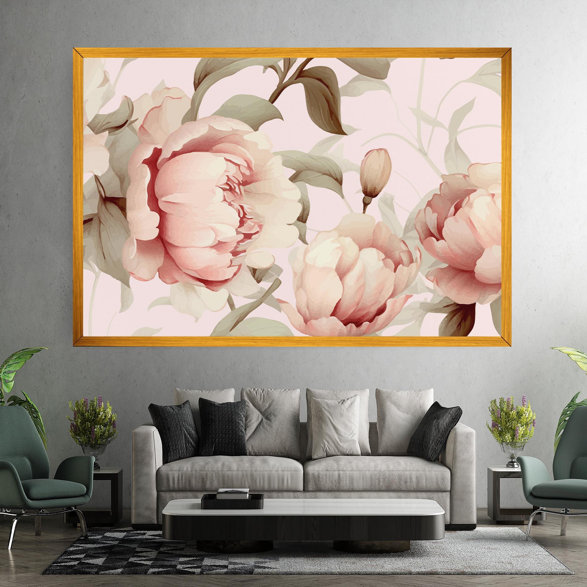 Leinwandbild Pink Pretty Peony mockup 7