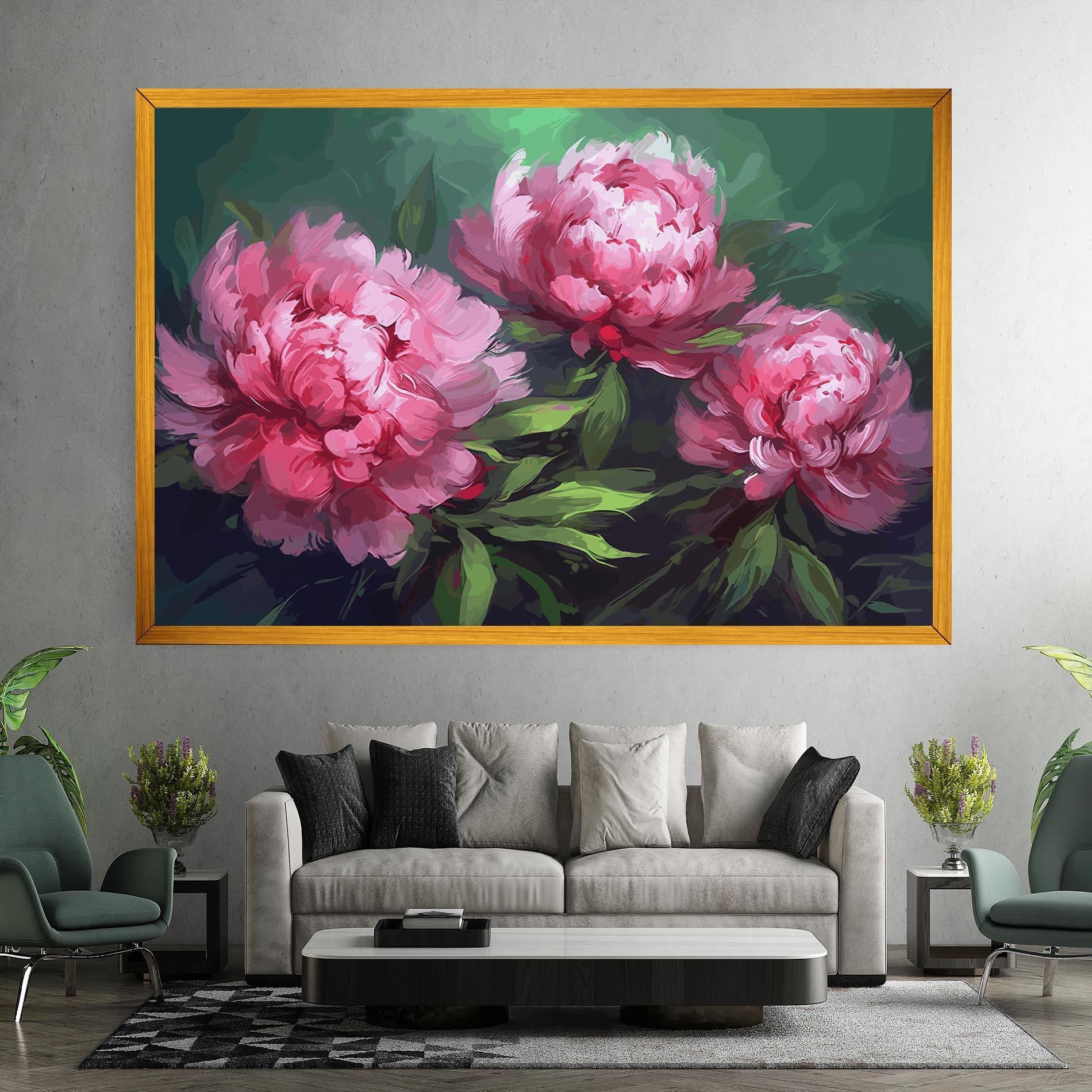 Leinwandbild Pretty Peonies mockup 7
