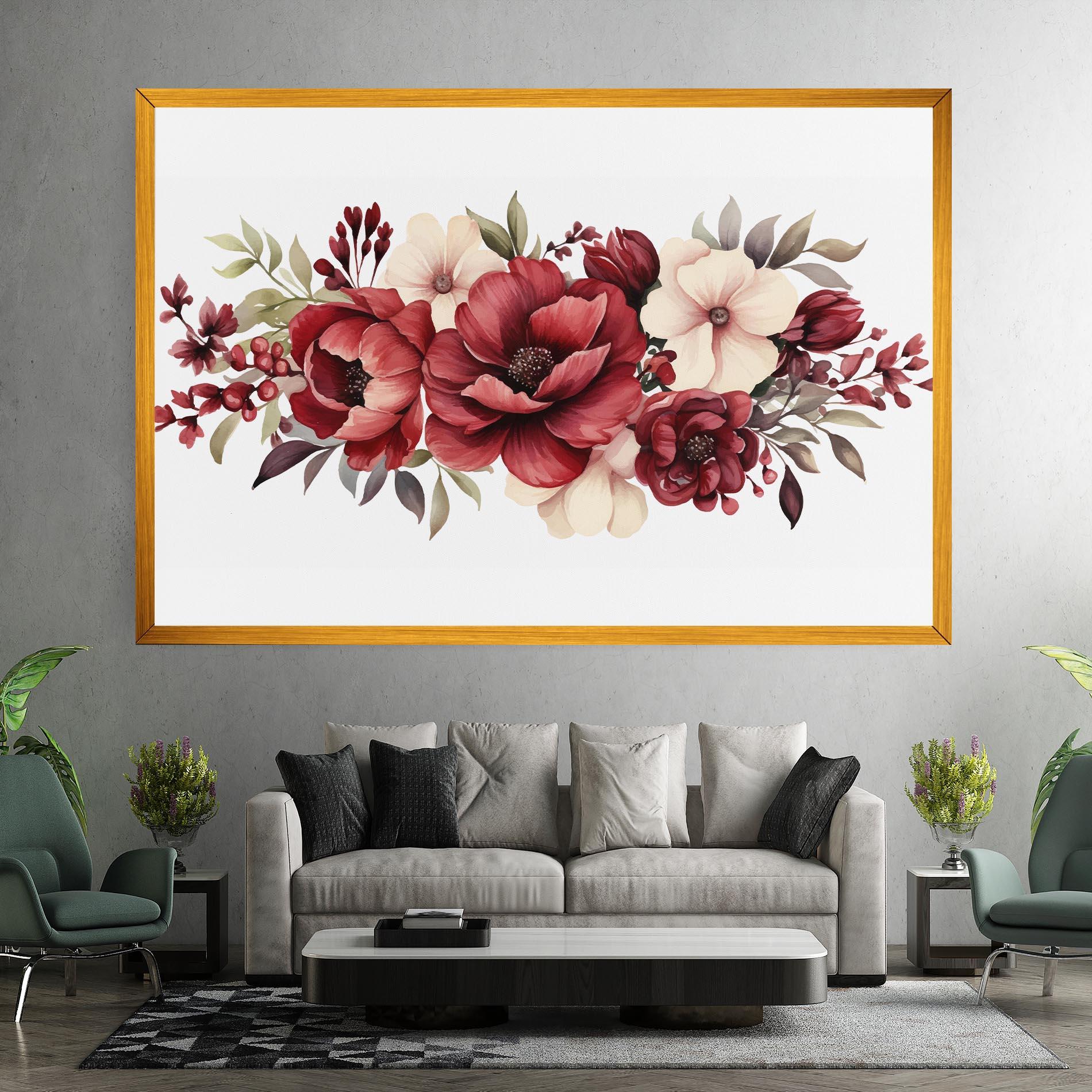 Leinwandbild Red Peony mockup 7