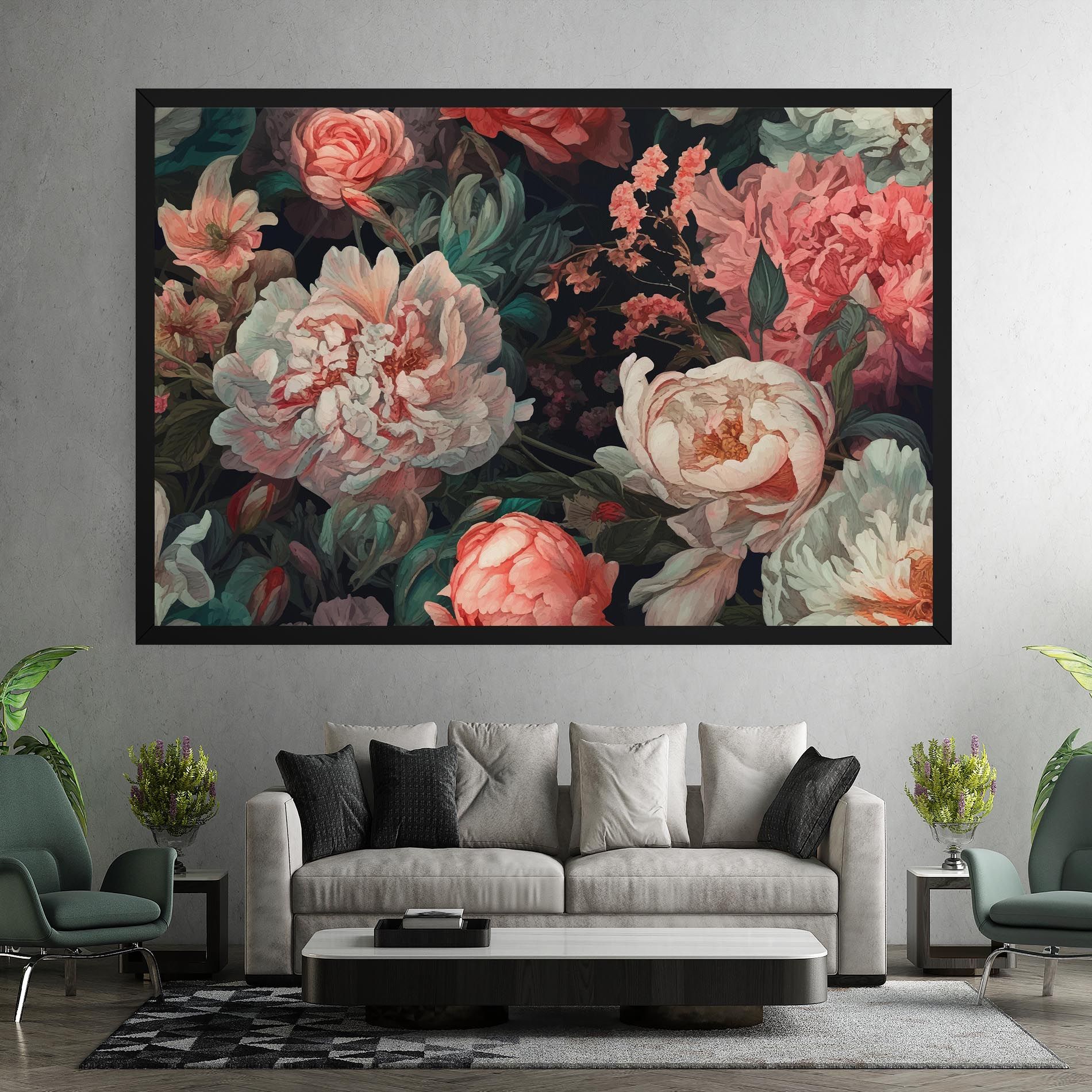 Artistic Pink Peony mockup 7