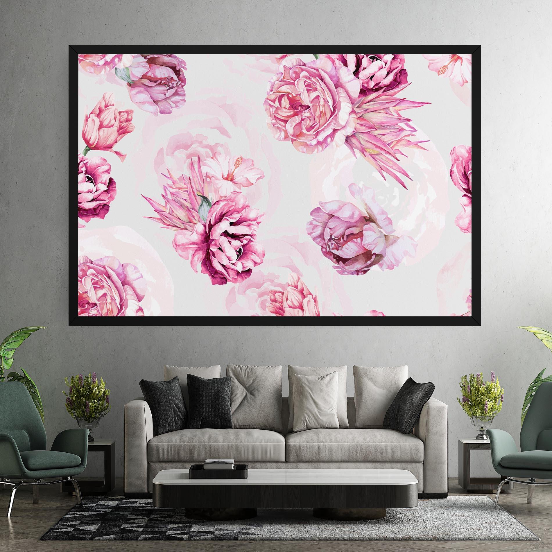 Leinwandbild Blooming Peony mockup 7