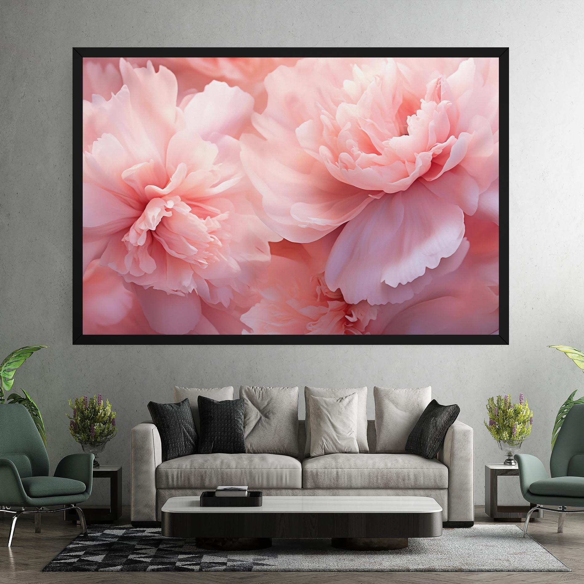 Leinwandbild Close Up Dreamy Peony mockup 7