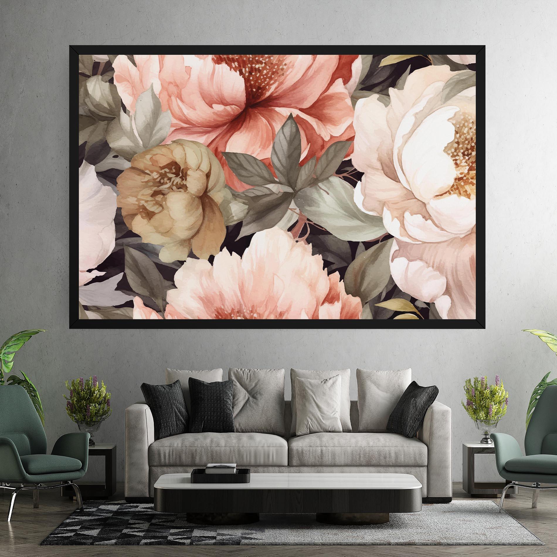 Leinwandbild Cream Pink Peony mockup 7