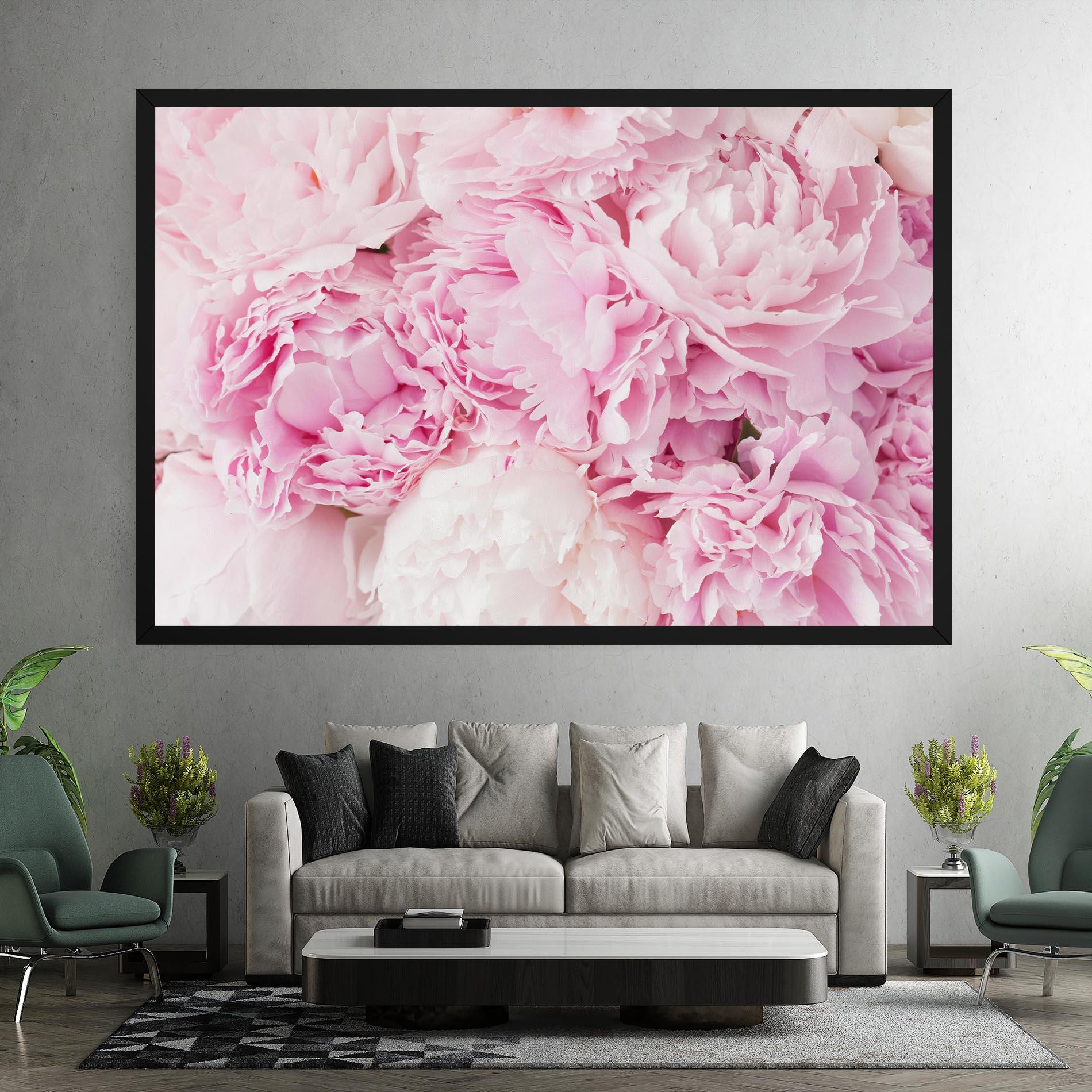 Leinwandbild Dreamy Pink Pastel Peony mockup 7