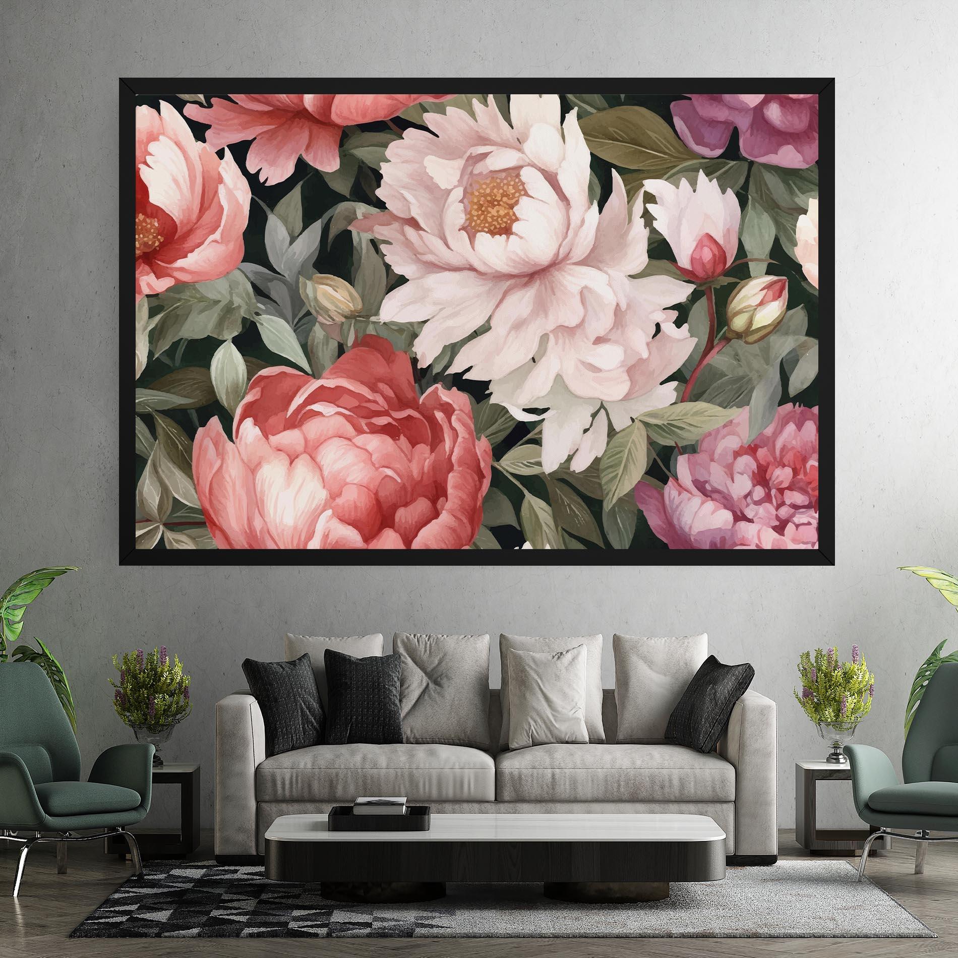 Leinwandbild Light Peony Art mockup 7