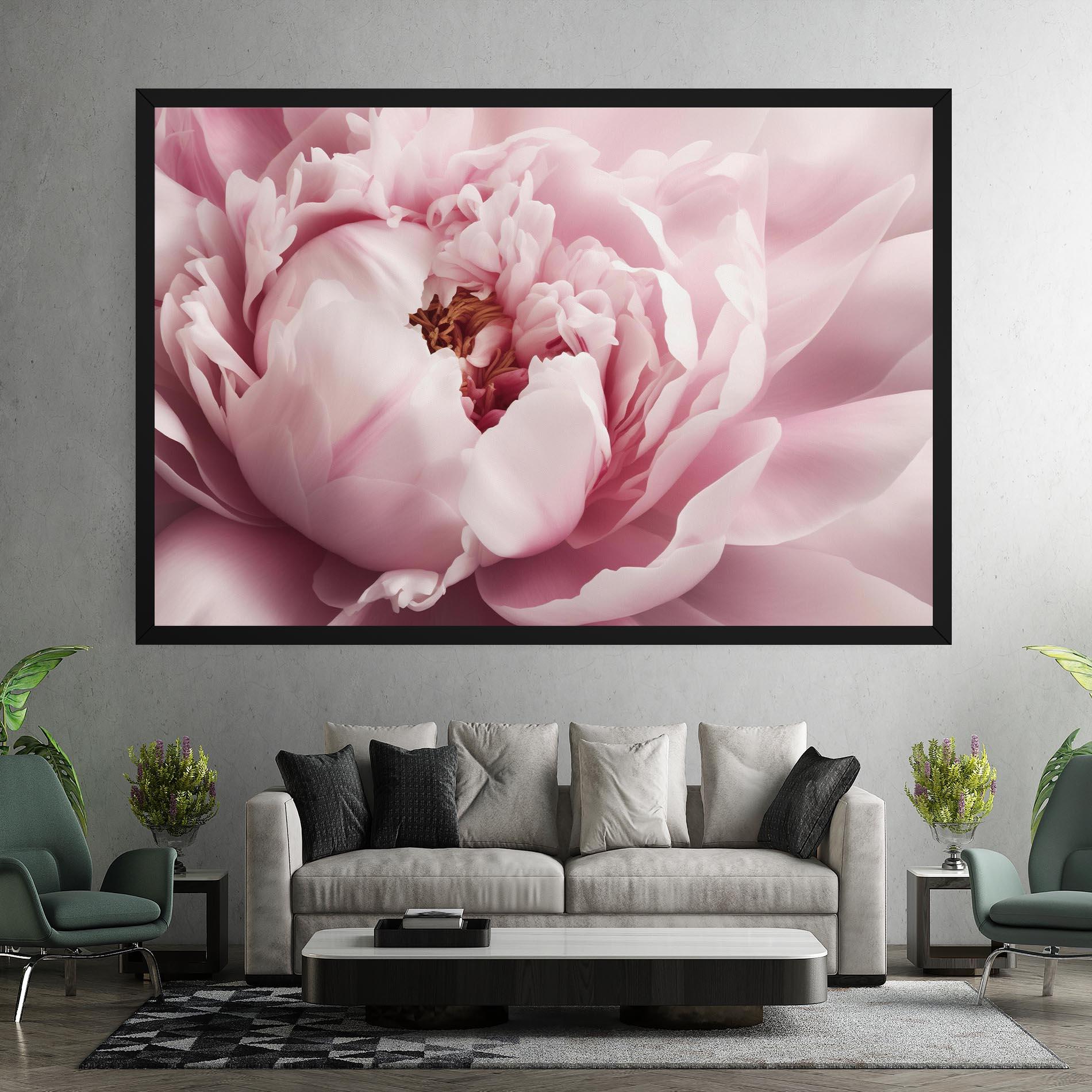 Leinwandbild Pastel Peony Petals mockup 7