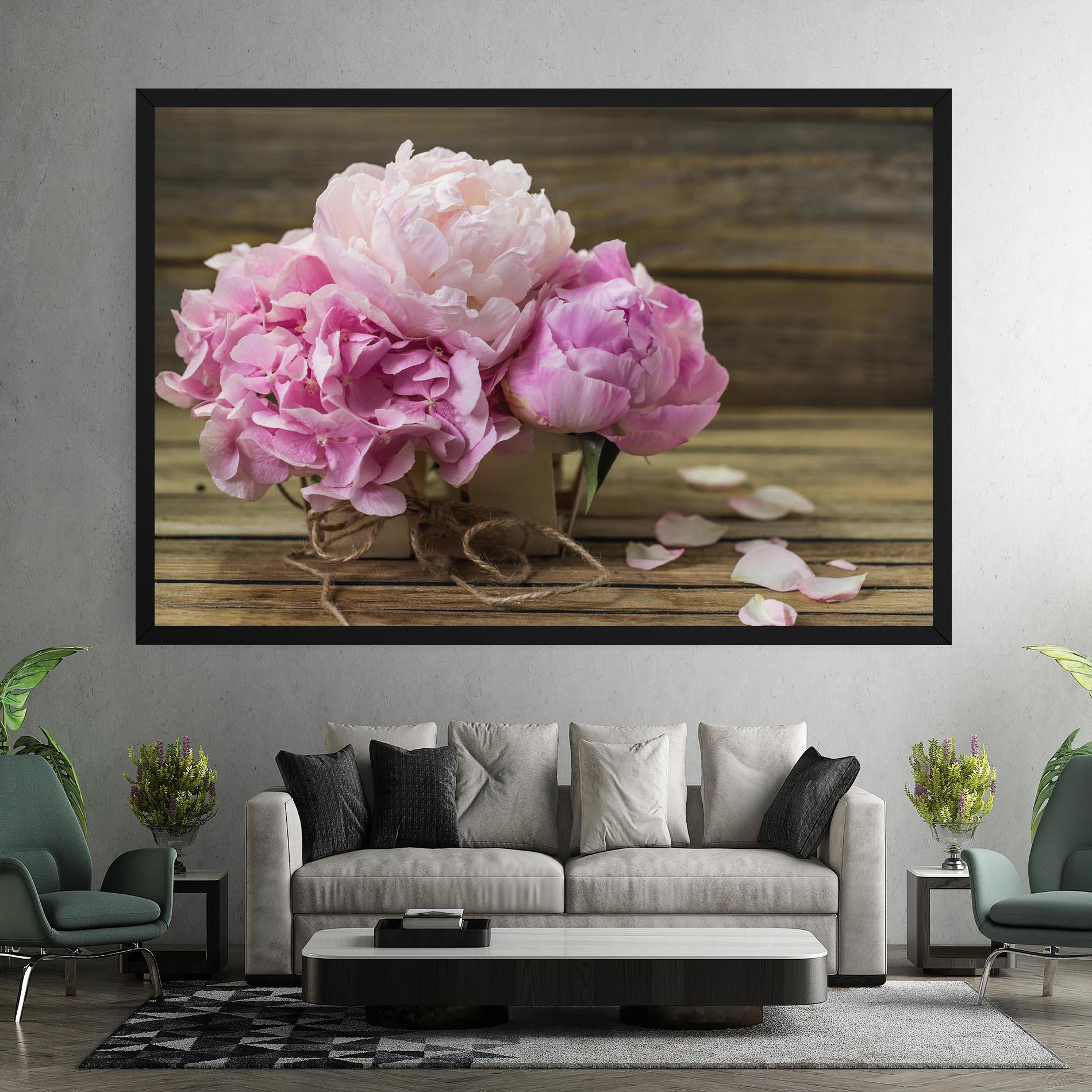 Leinwandbild Peony On Table mockup 7