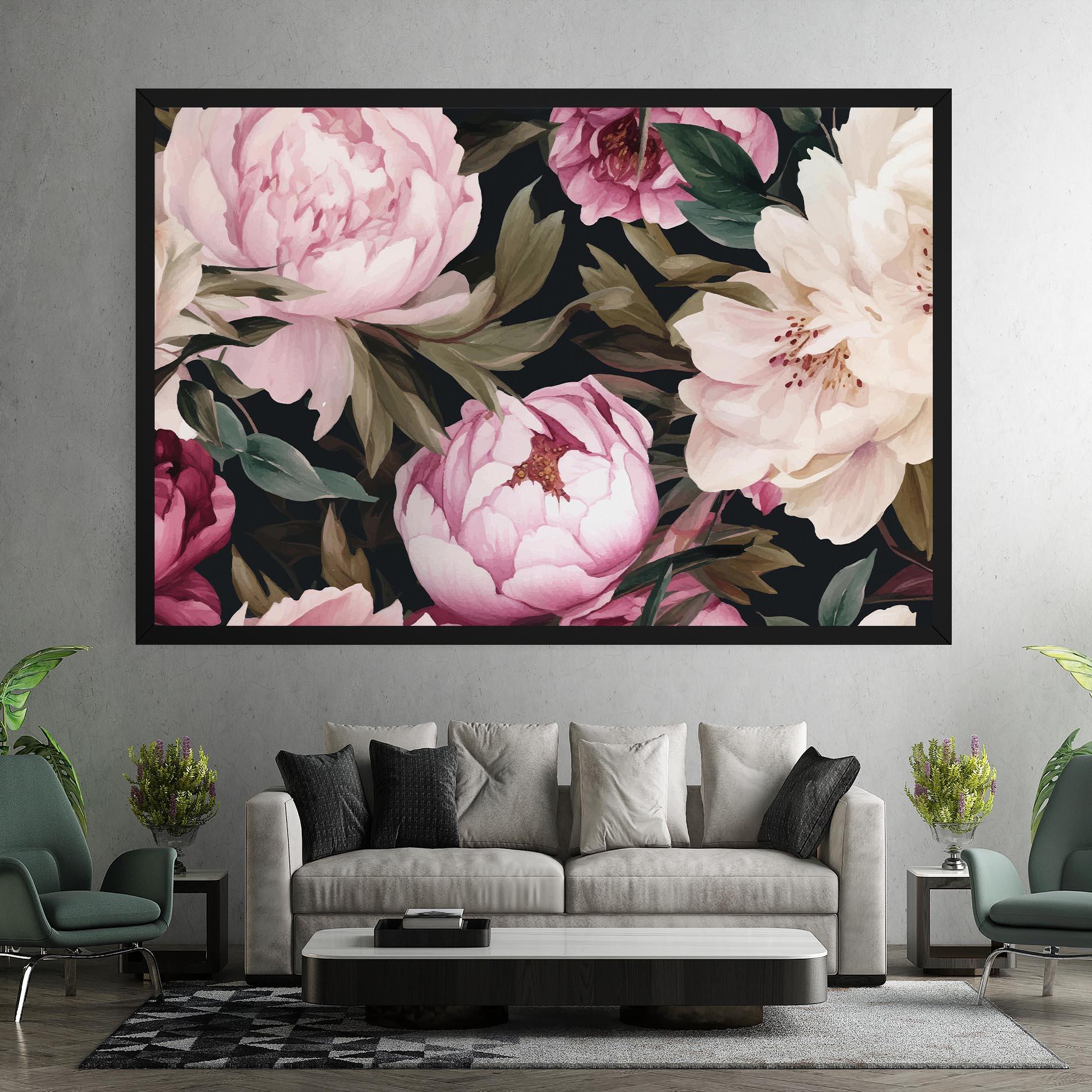 Leinwandbild Peony Paint mockup 7