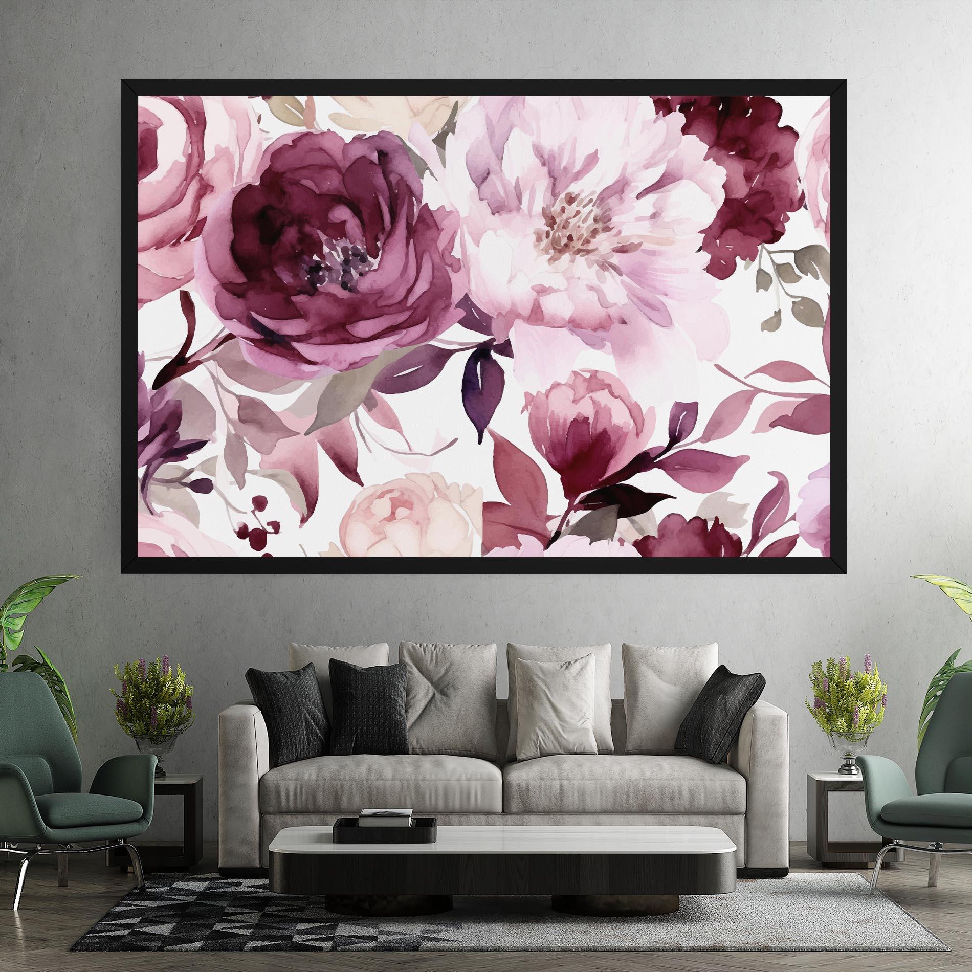 Leinwandbild Peony Pink Purple mockup 7
