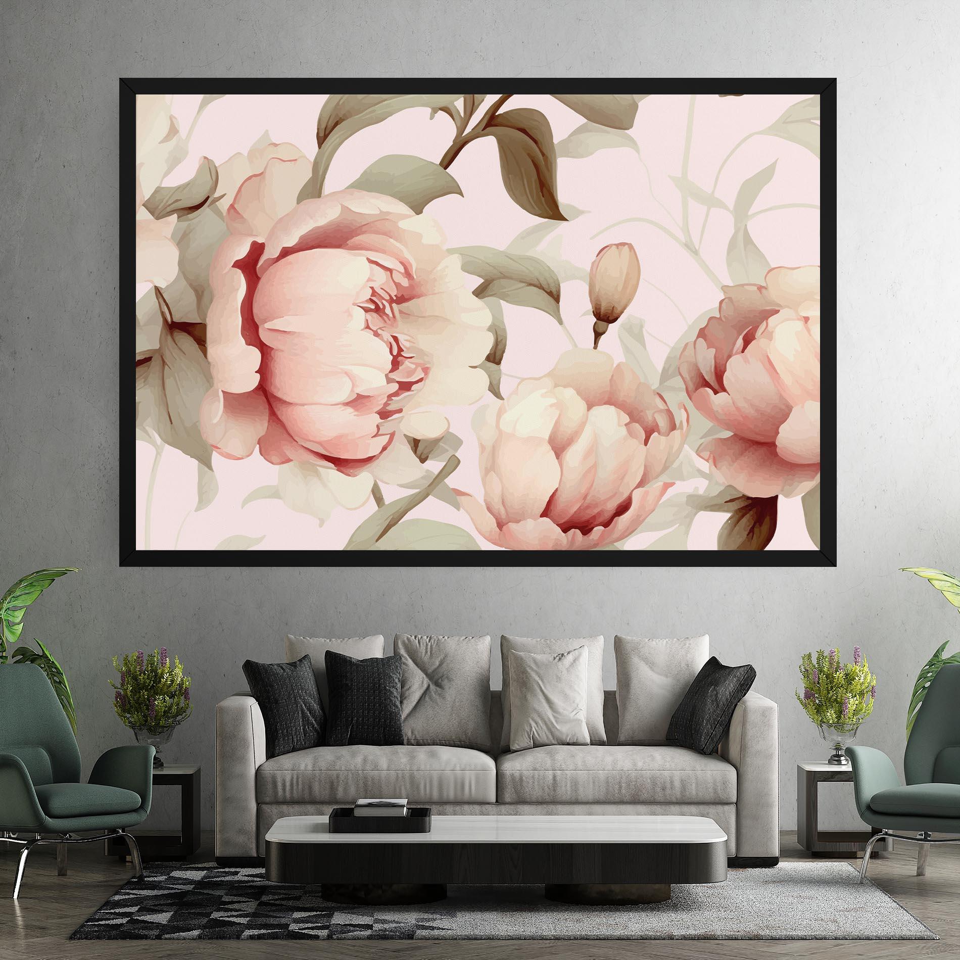 Leinwandbild Pink Pretty Peony mockup 7