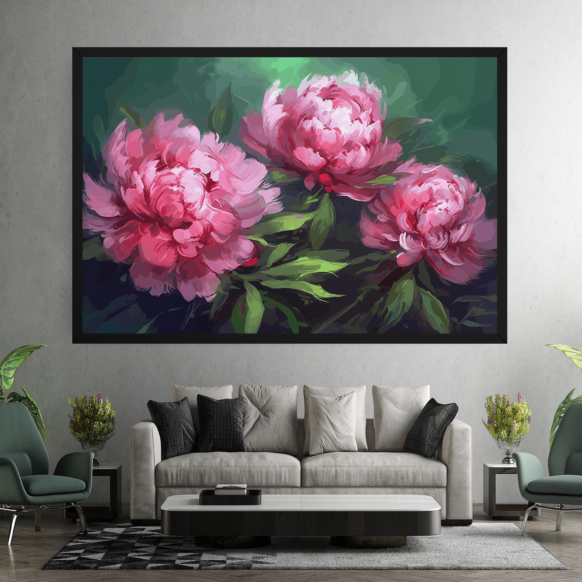 Leinwandbild Pretty Peonies mockup 7