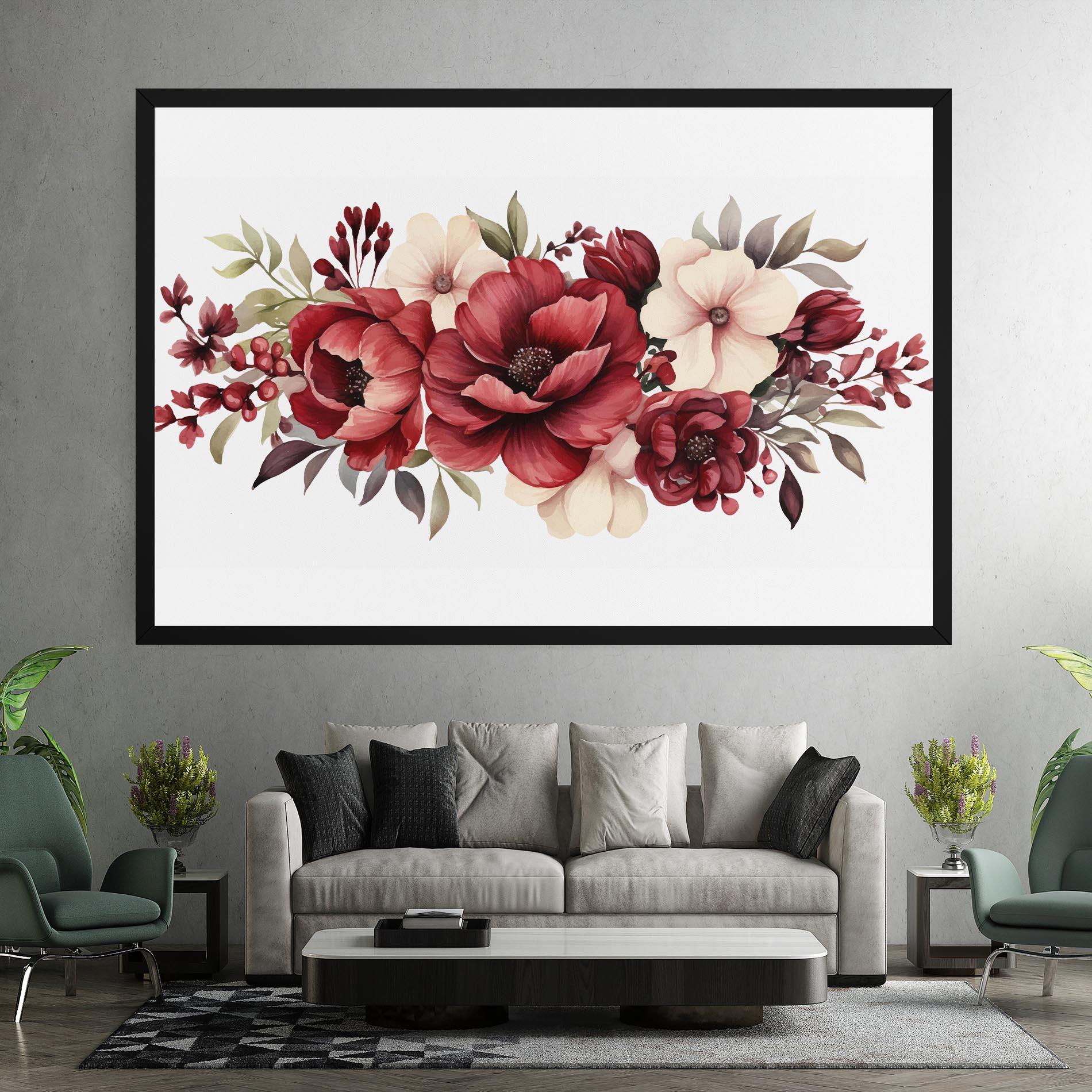 Leinwandbild Red Peony mockup 7