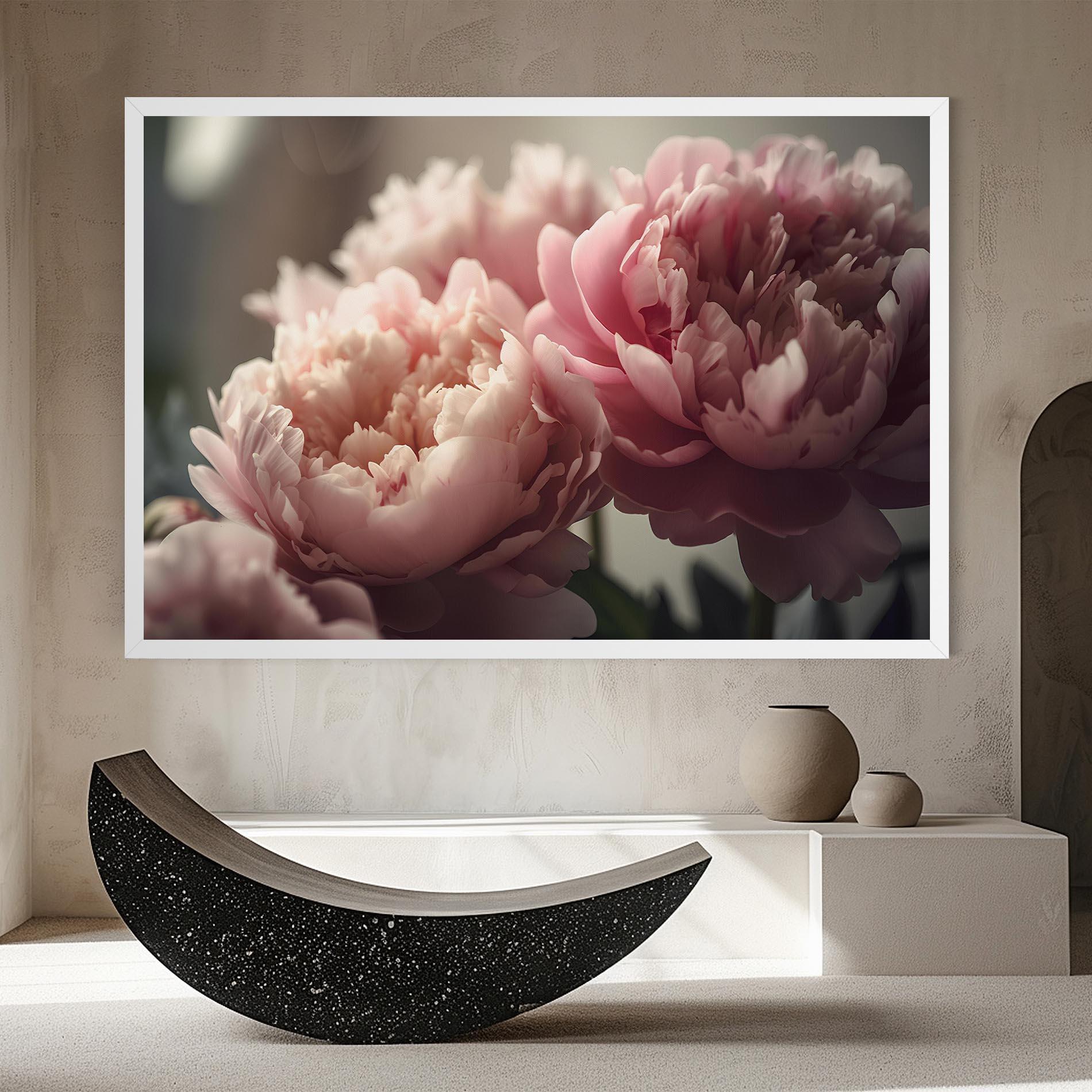 Leinwandbild Cream Dreamy Peony mockup 8