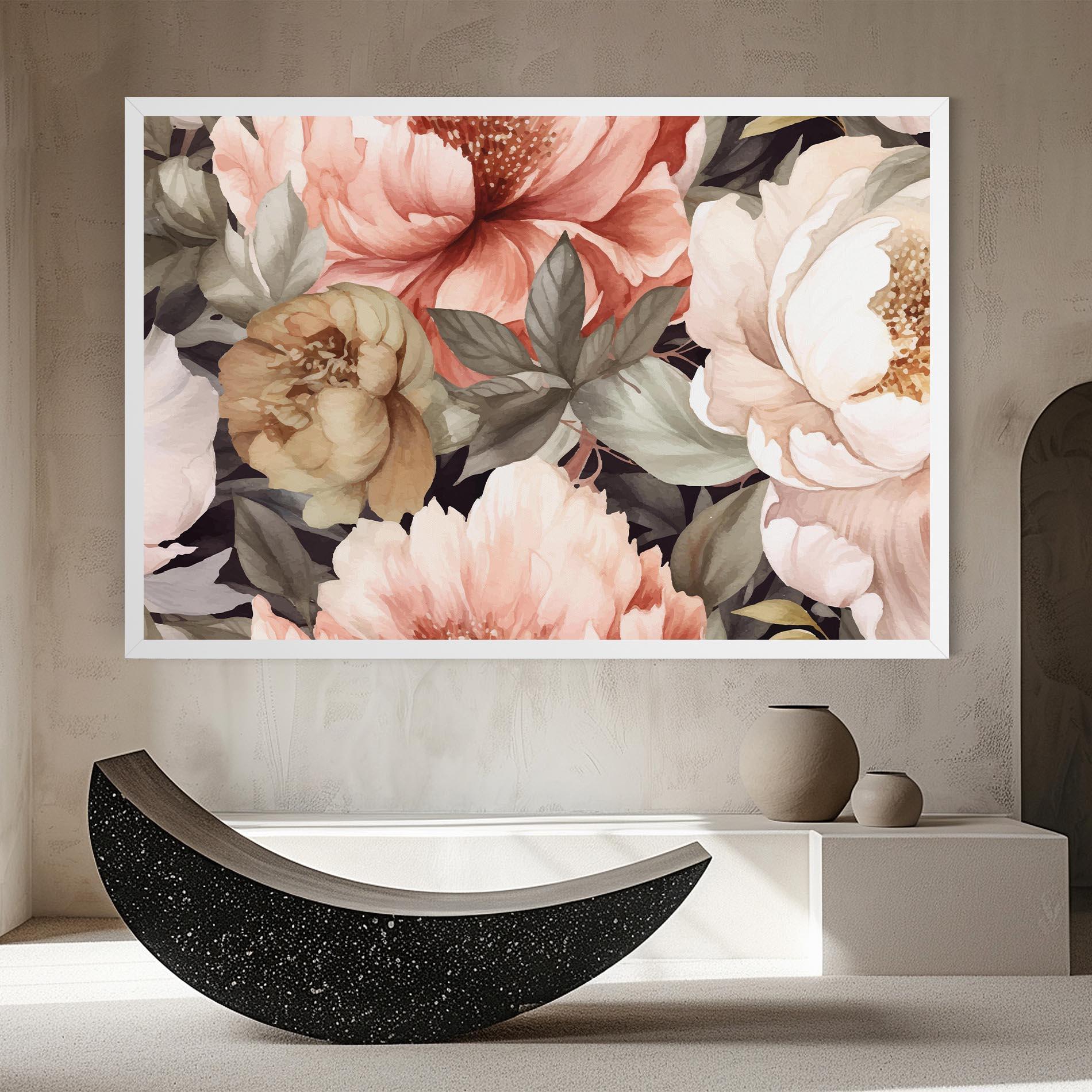 Leinwandbild Cream Pink Peony mockup 8