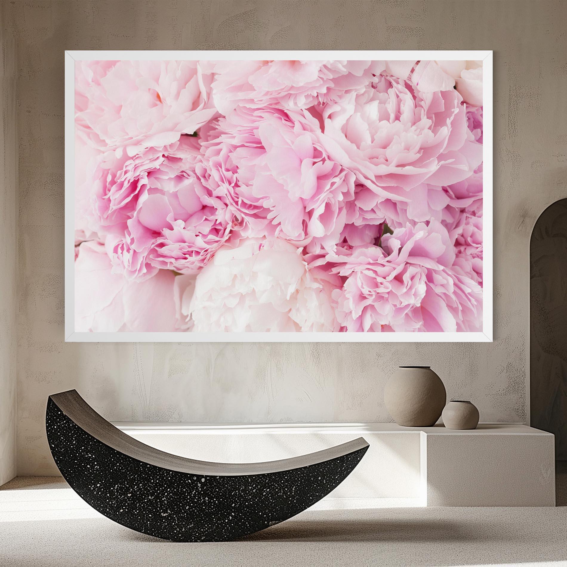 Leinwandbild Dreamy Pink Pastel Peony mockup 8