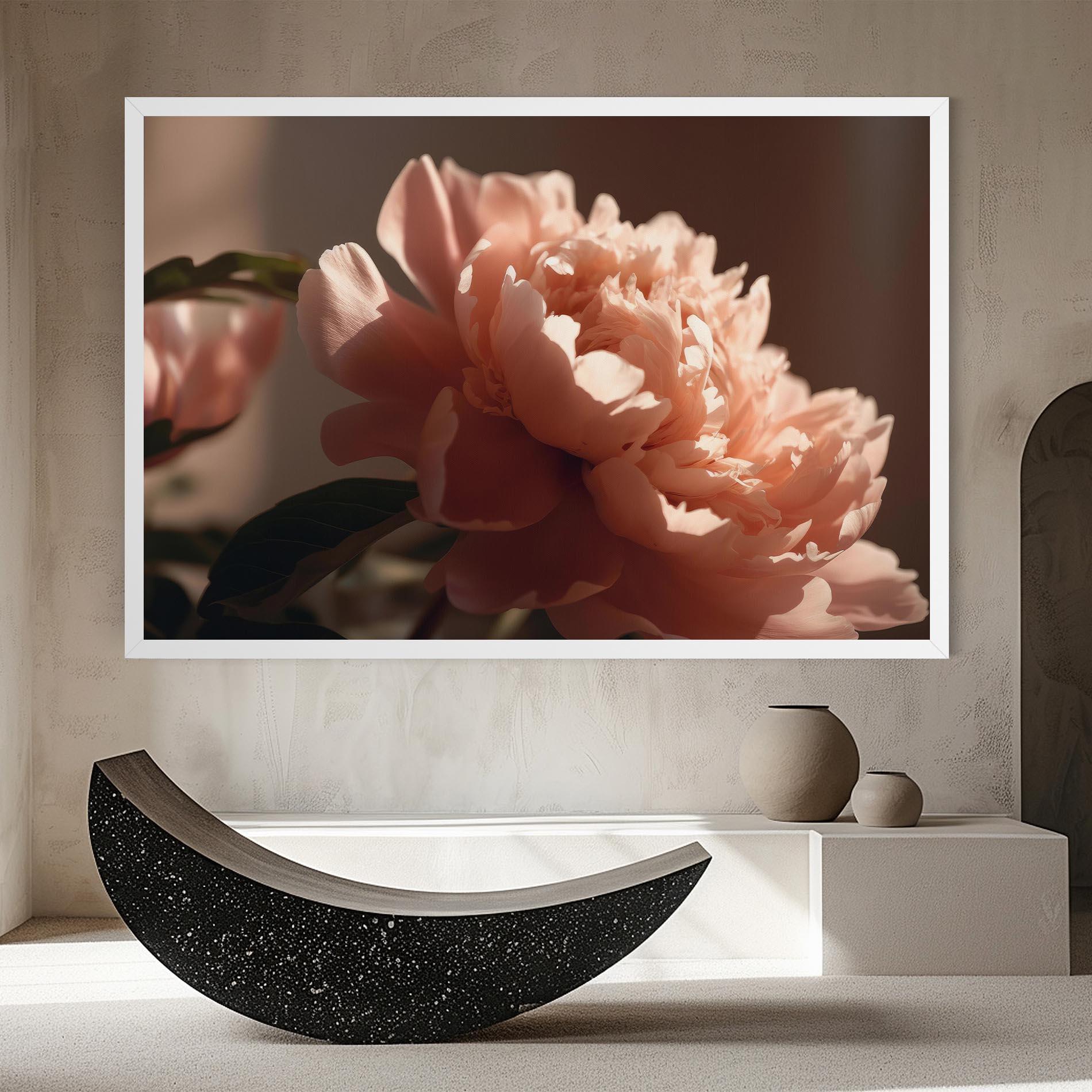 Leinwandbild Light Orange Peony View mockup 8