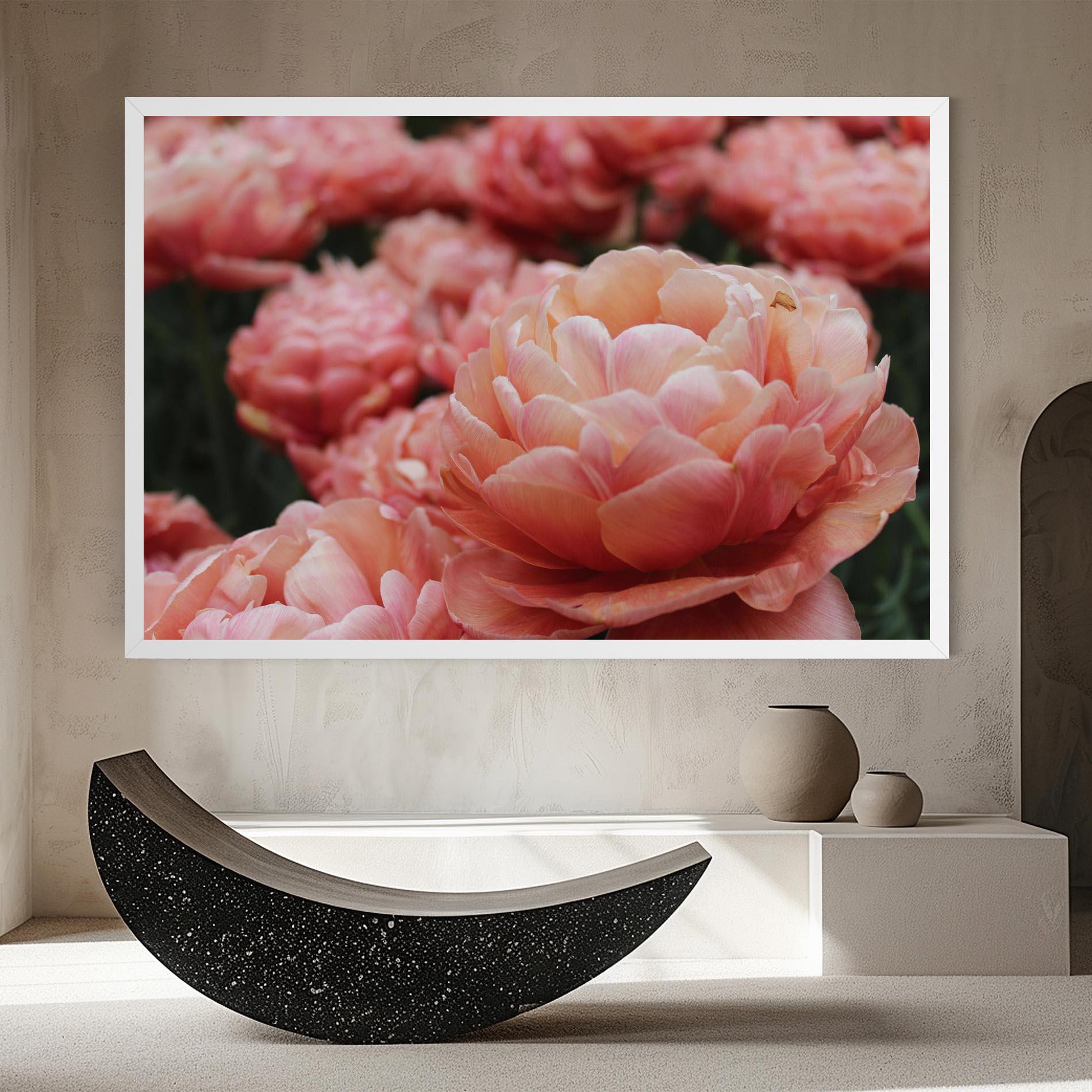 Leinwandbild Light Orange Peony mockup 8