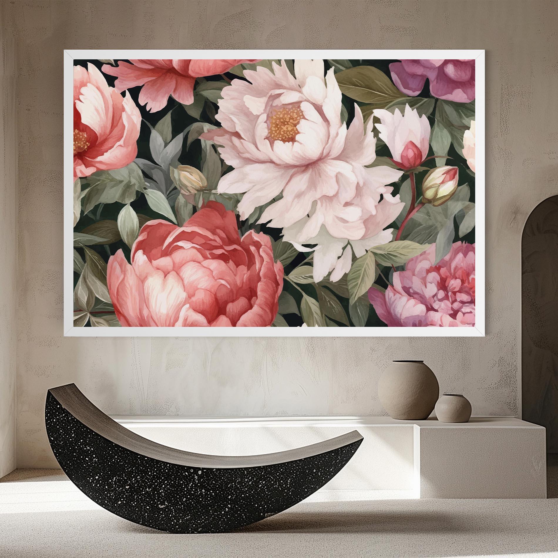 Leinwandbild Light Peony Art mockup 8