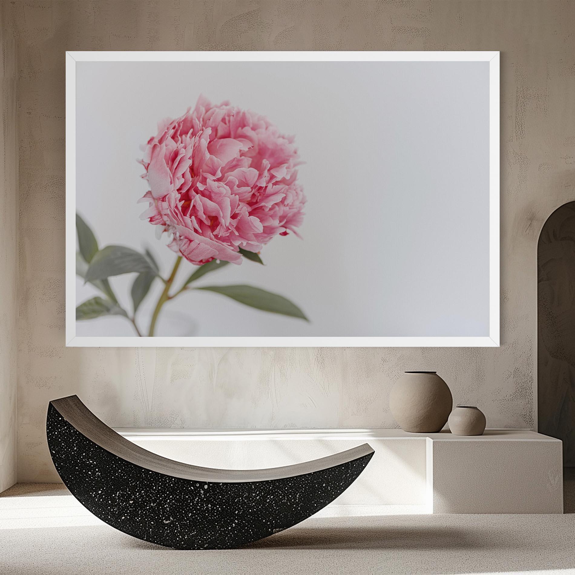 Leinwandbild One Peony mockup 8