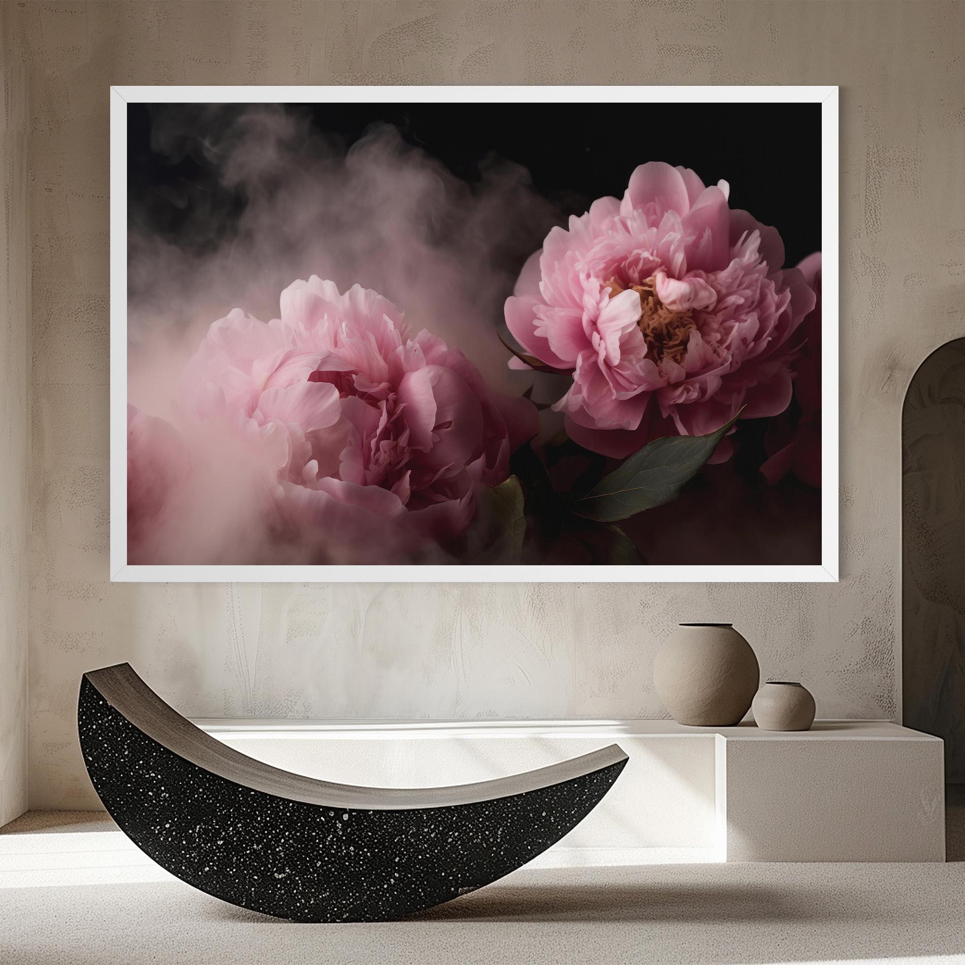 Leinwandbild Peony In Smoke mockup 8