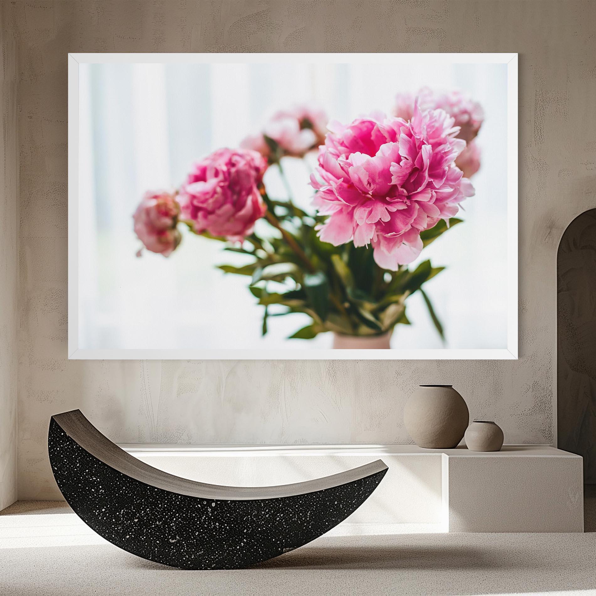 Leinwandbild Peony In Vase mockup 8
