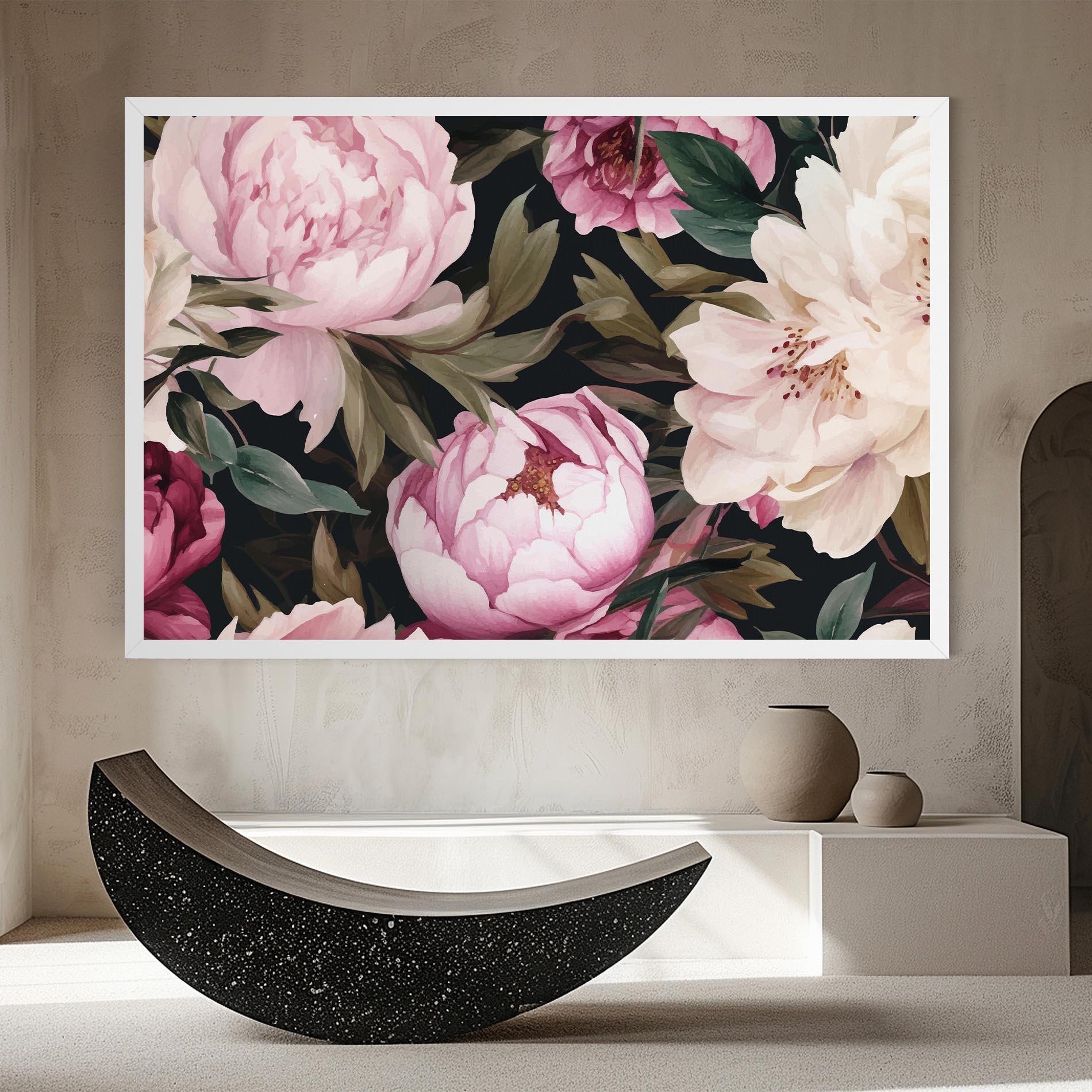 Leinwandbild Peony Paint mockup 8
