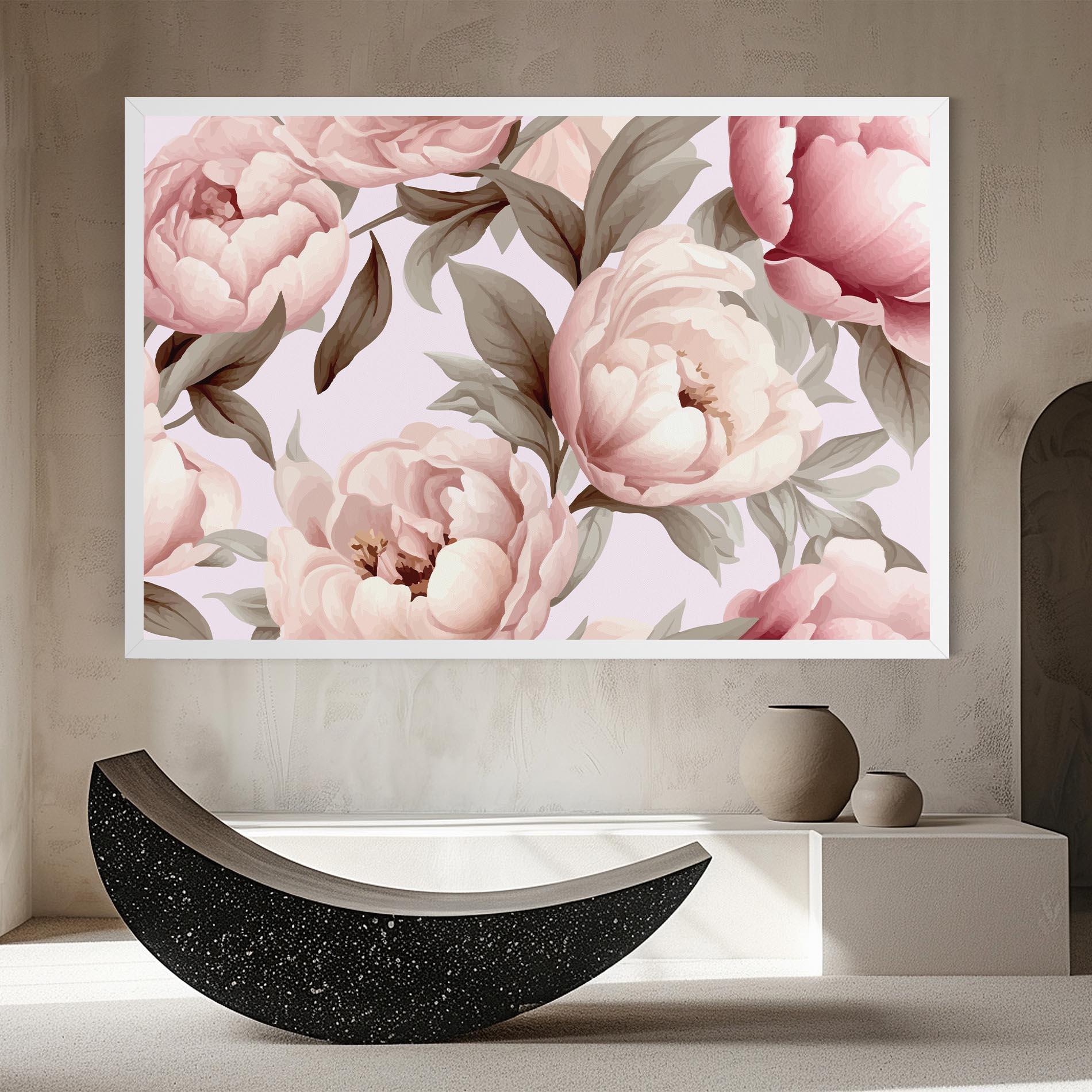 Leinwandbild Pink Peony Buds mockup 8