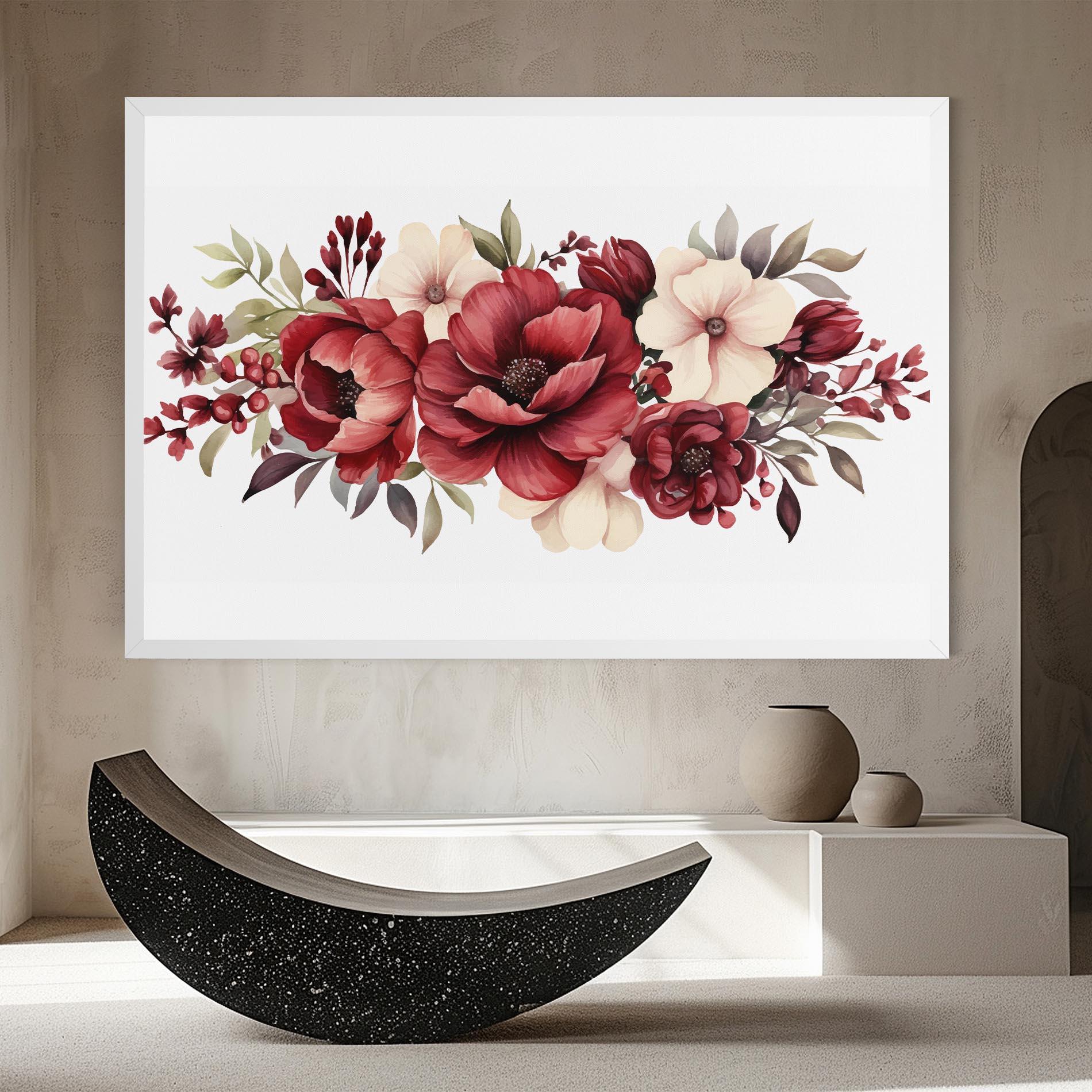 Leinwandbild Red Peony mockup 8
