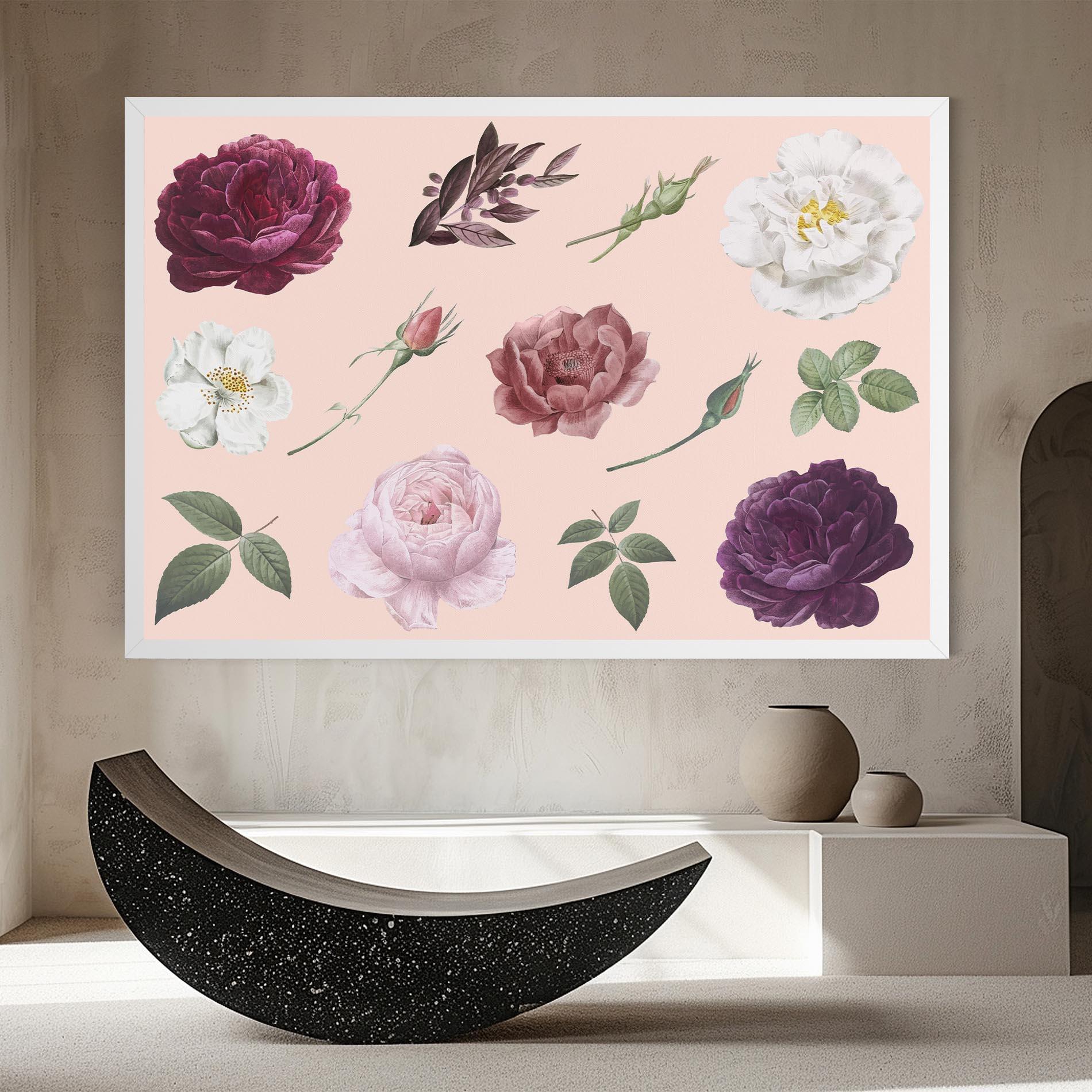 Leinwandbild Rose And Peony mockup 8