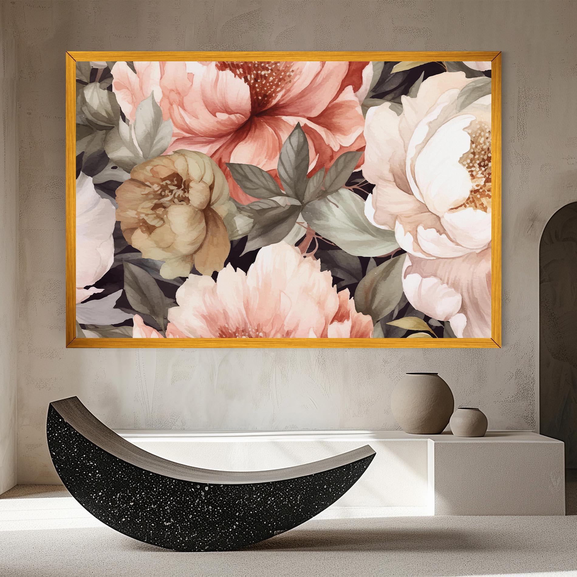 Leinwandbild Cream Pink Peony mockup 8