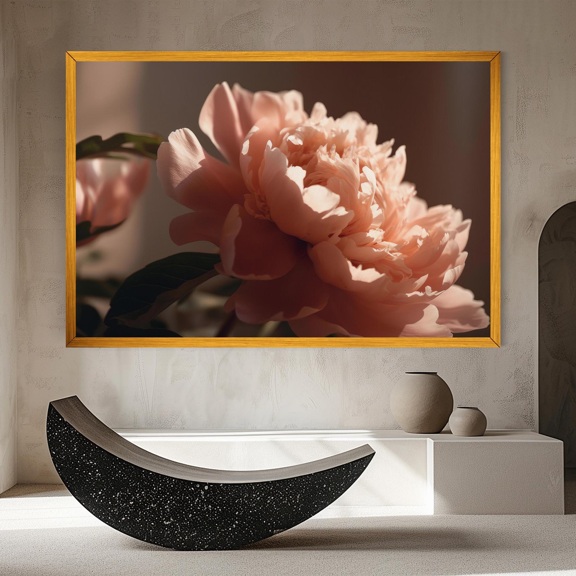 Leinwandbild Light Orange Peony View mockup 8