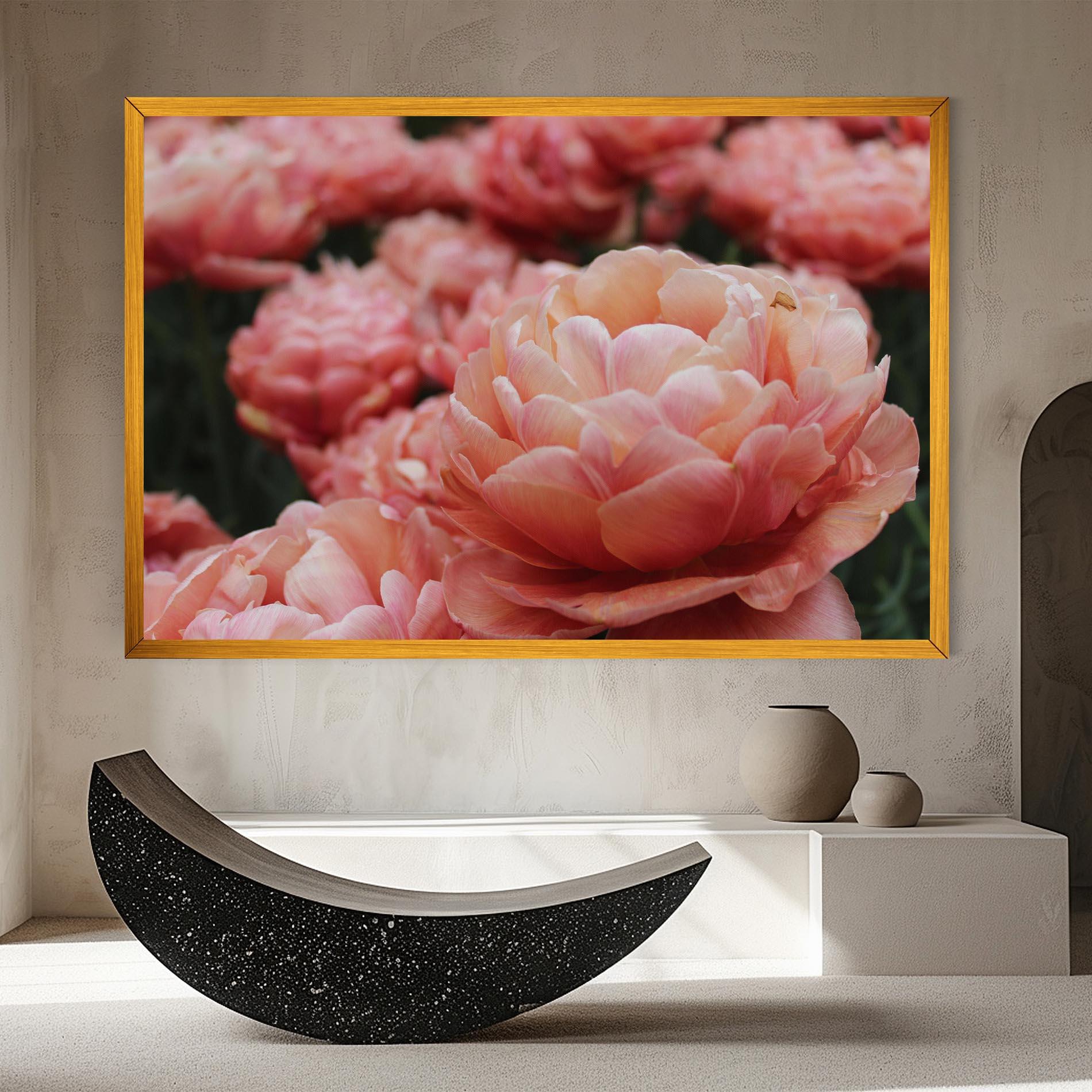 Leinwandbild Light Orange Peony mockup 8