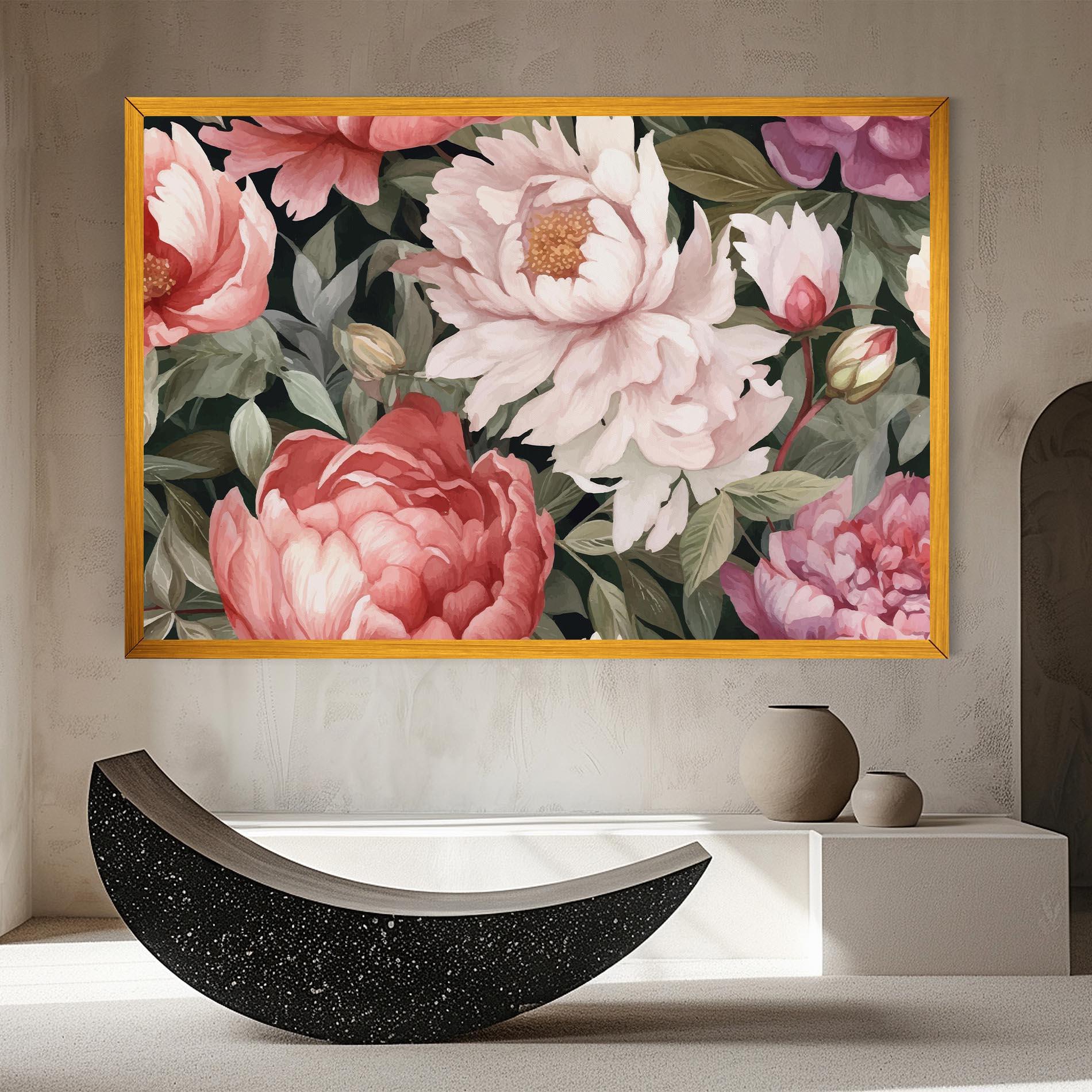 Leinwandbild Light Peony Art mockup 8