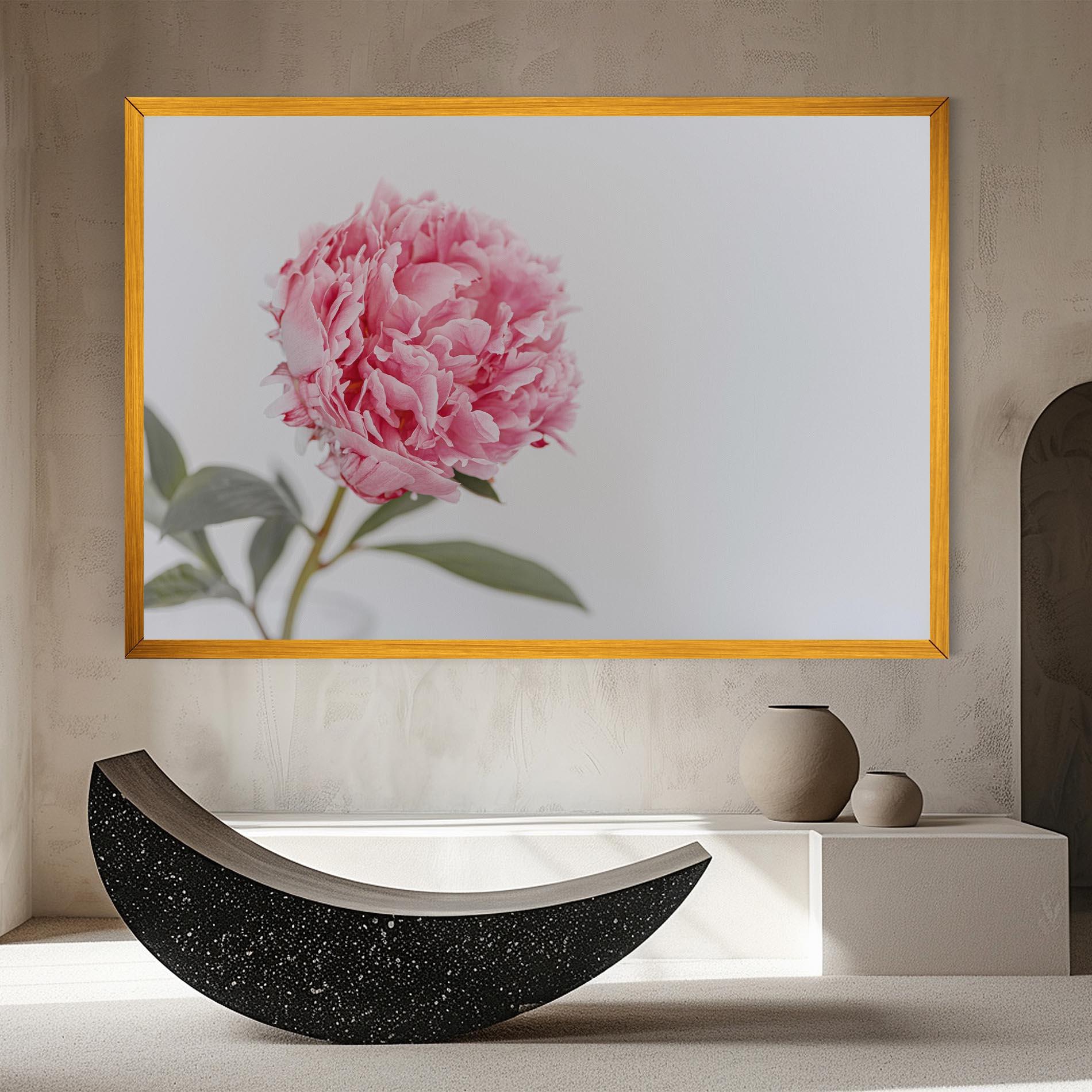 Leinwandbild One Peony mockup 8