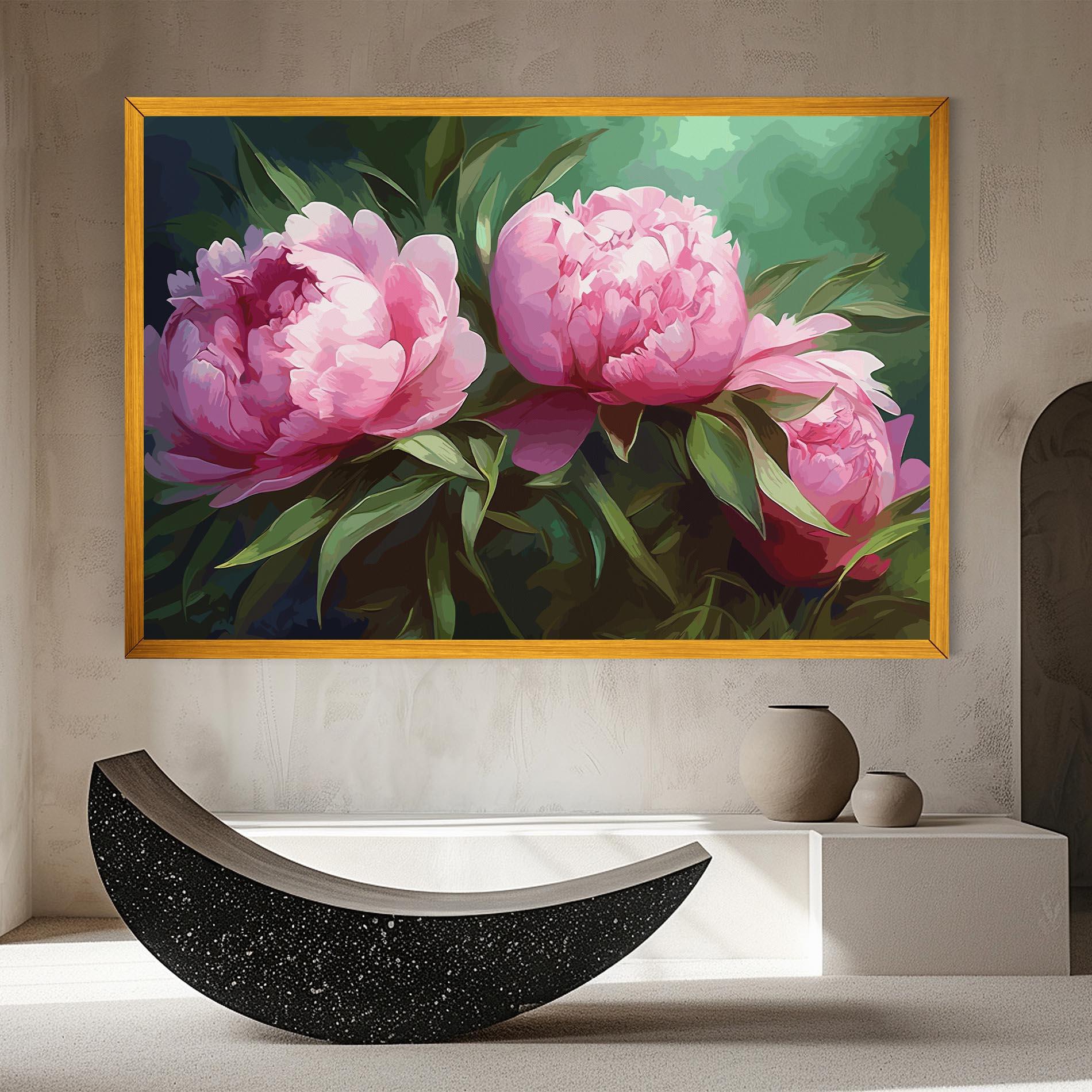 Leinwandbild Peonies Art mockup 8