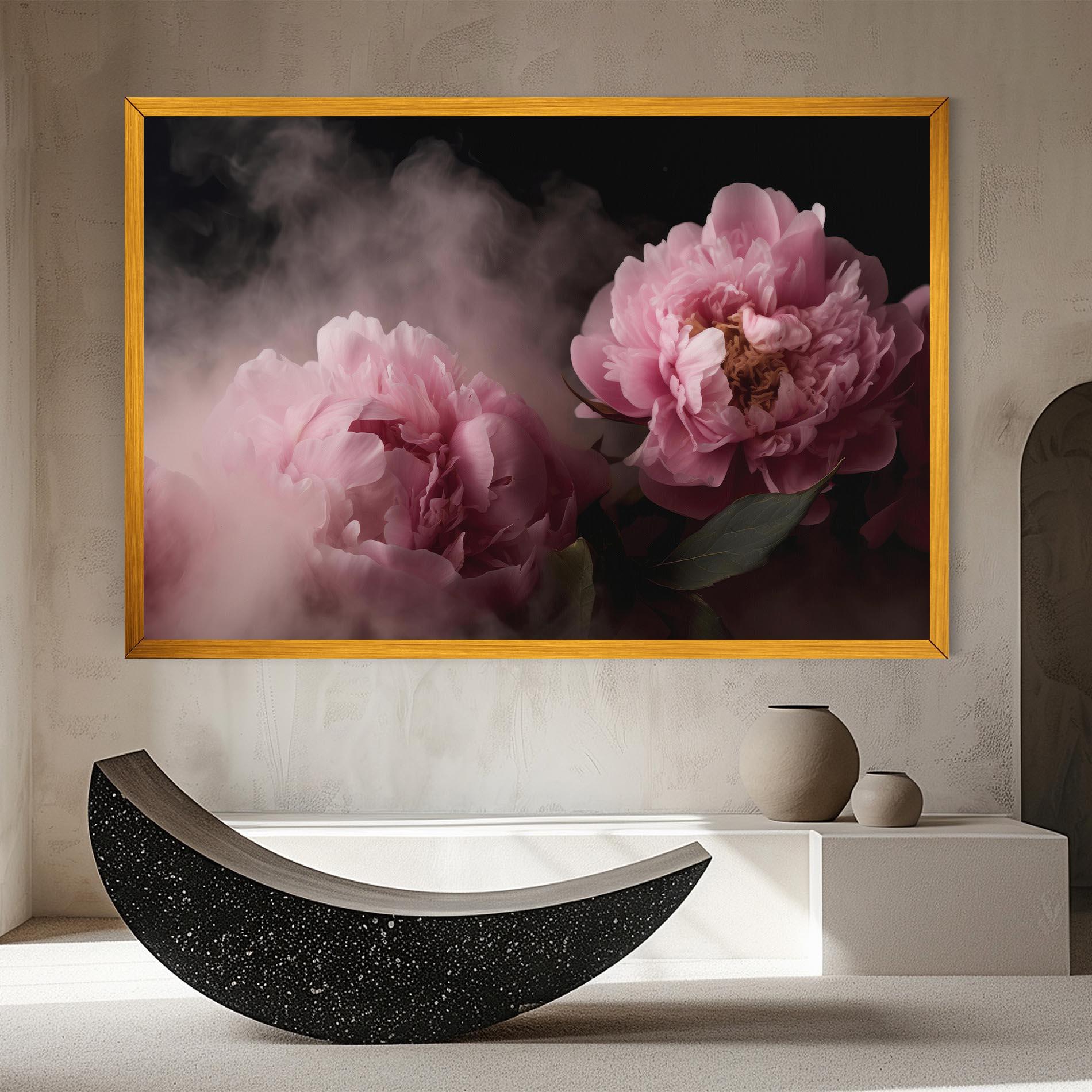 Leinwandbild Peony In Smoke mockup 8