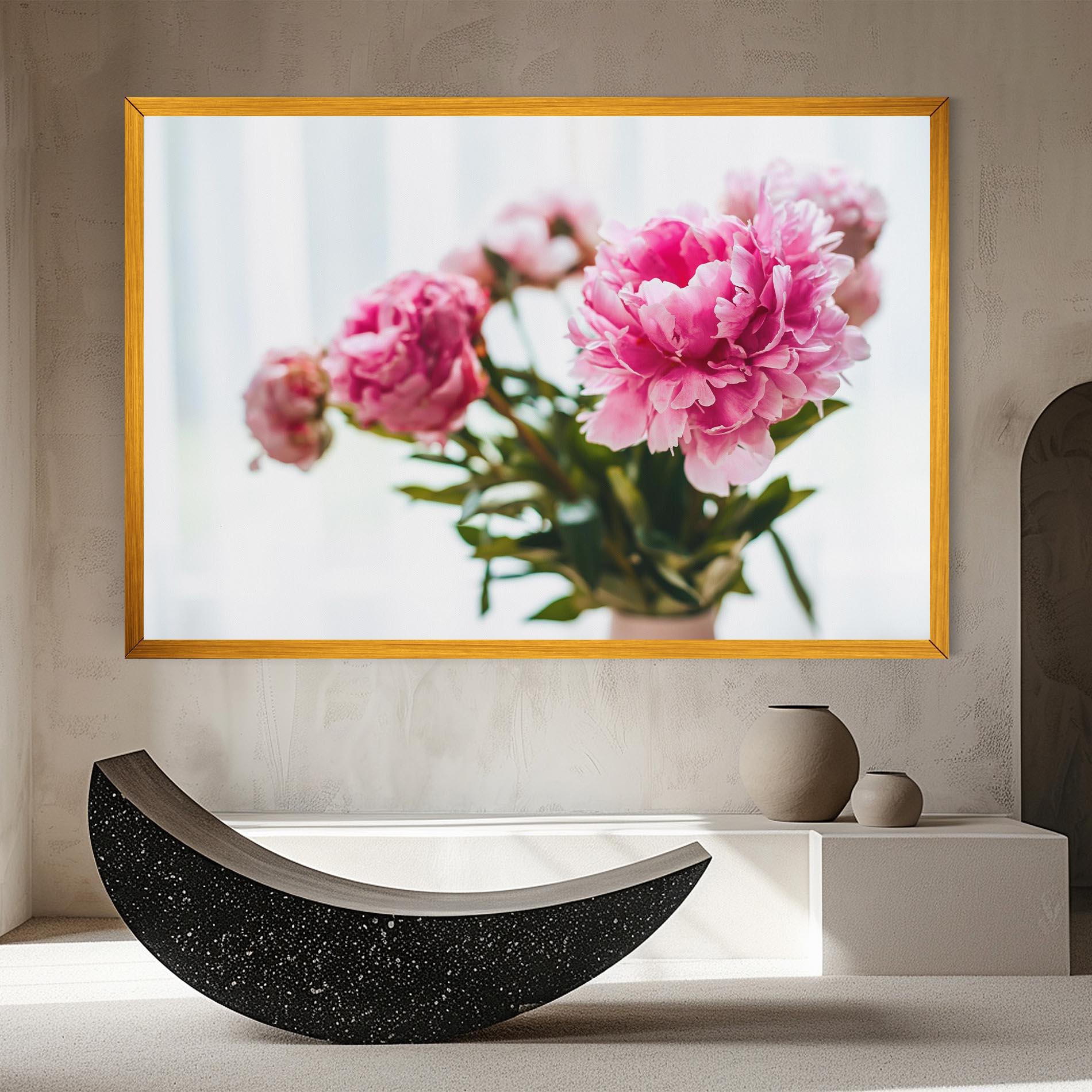 Leinwandbild Peony In Vase mockup 8
