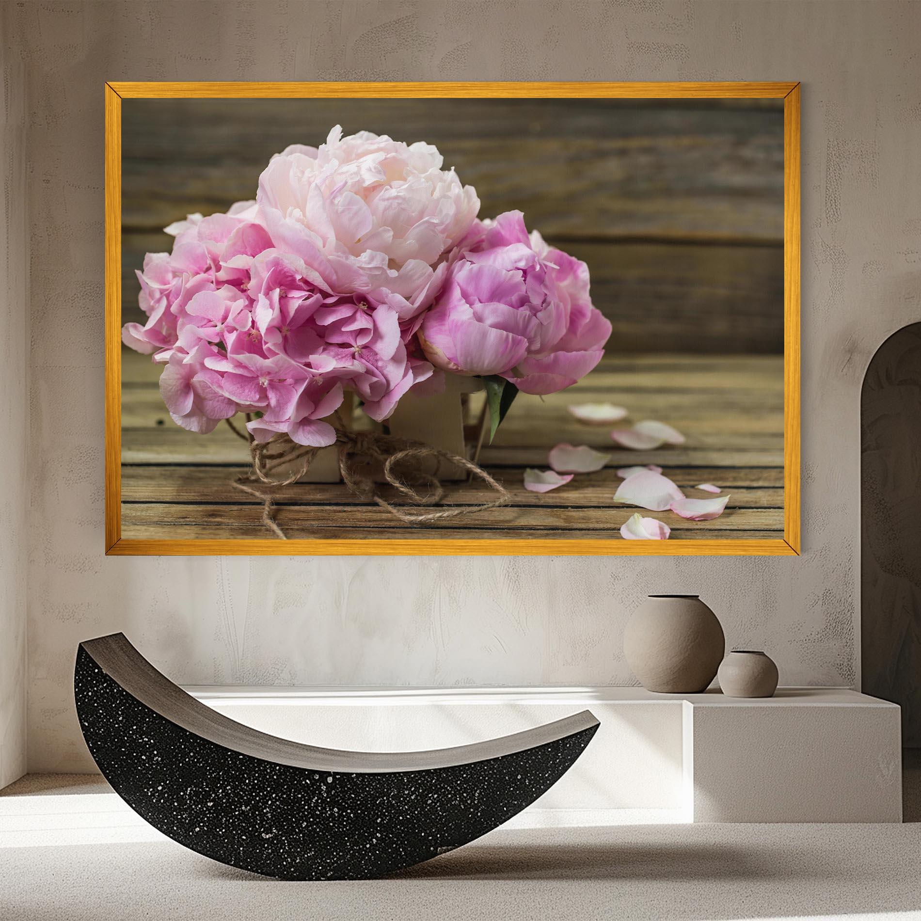 Leinwandbild Peony On Table mockup 8