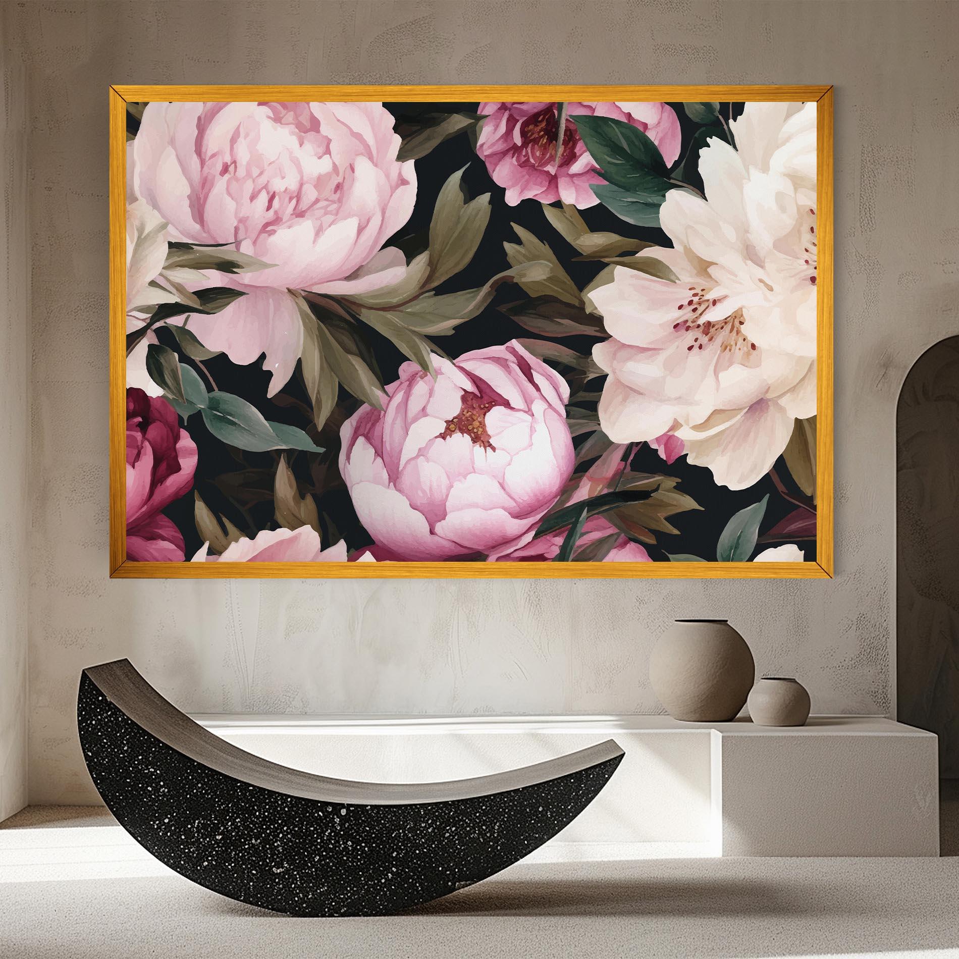 Leinwandbild Peony Paint mockup 8