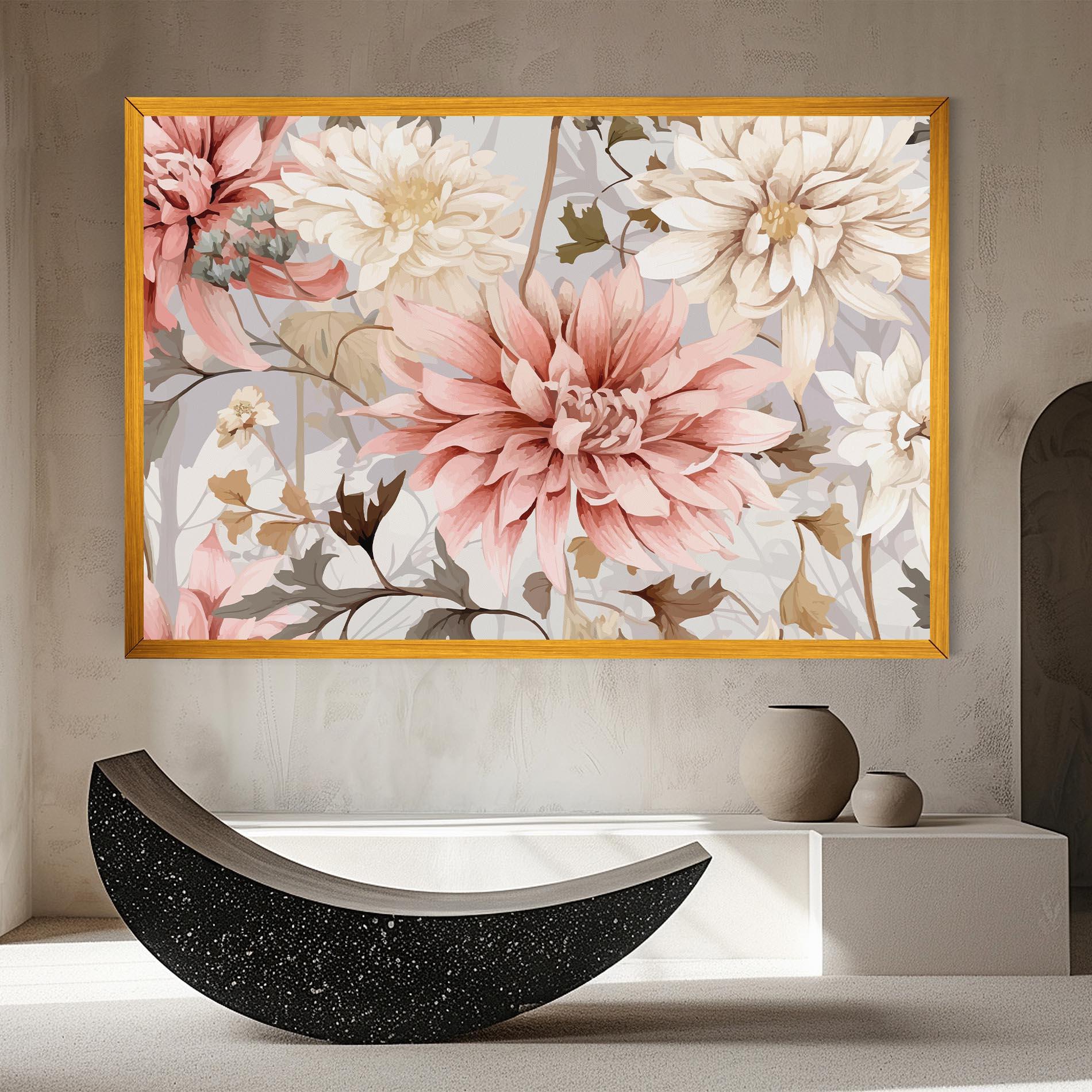 Leinwandbild Pink Cream Open Peony mockup 8