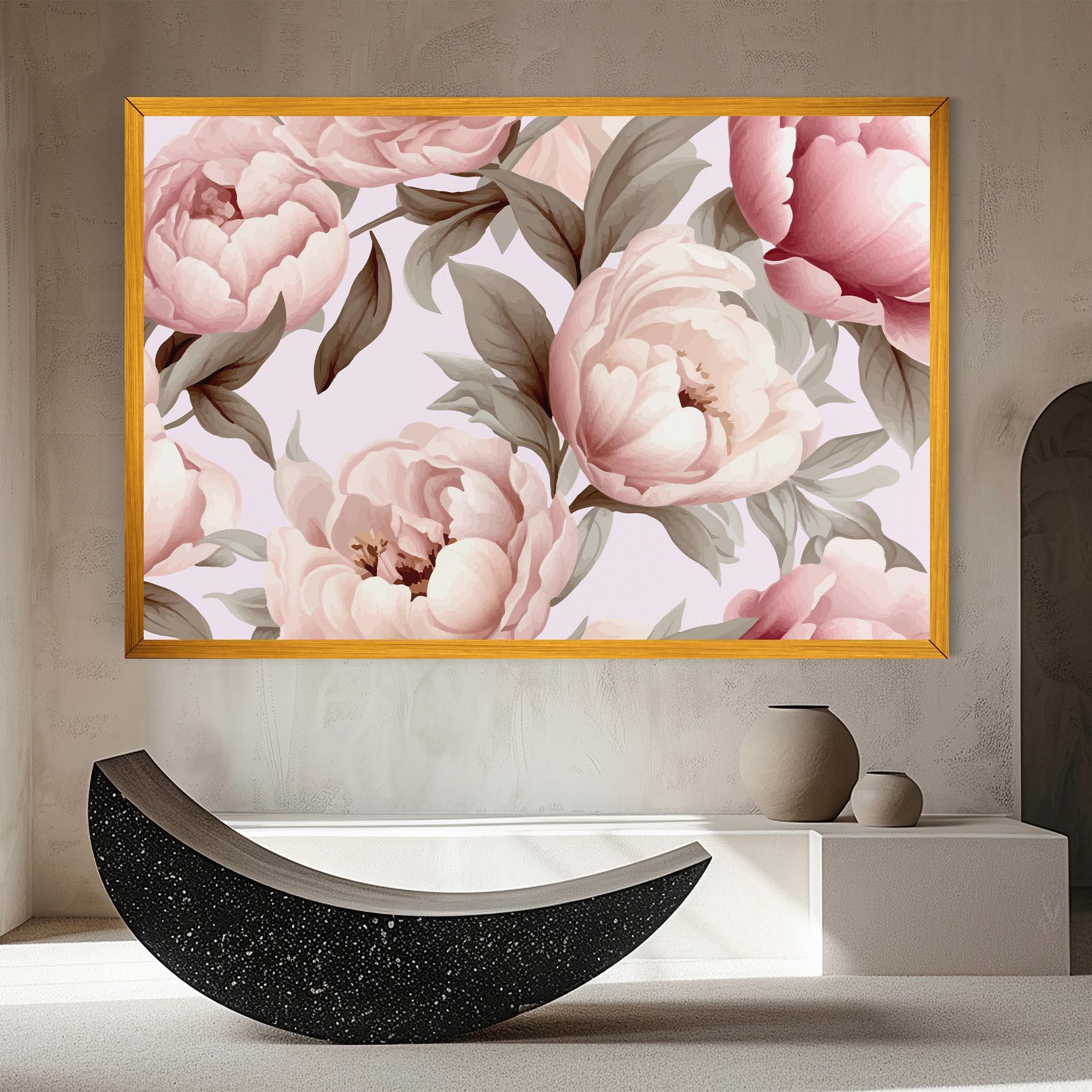 Leinwandbild Pink Peony Buds mockup 8