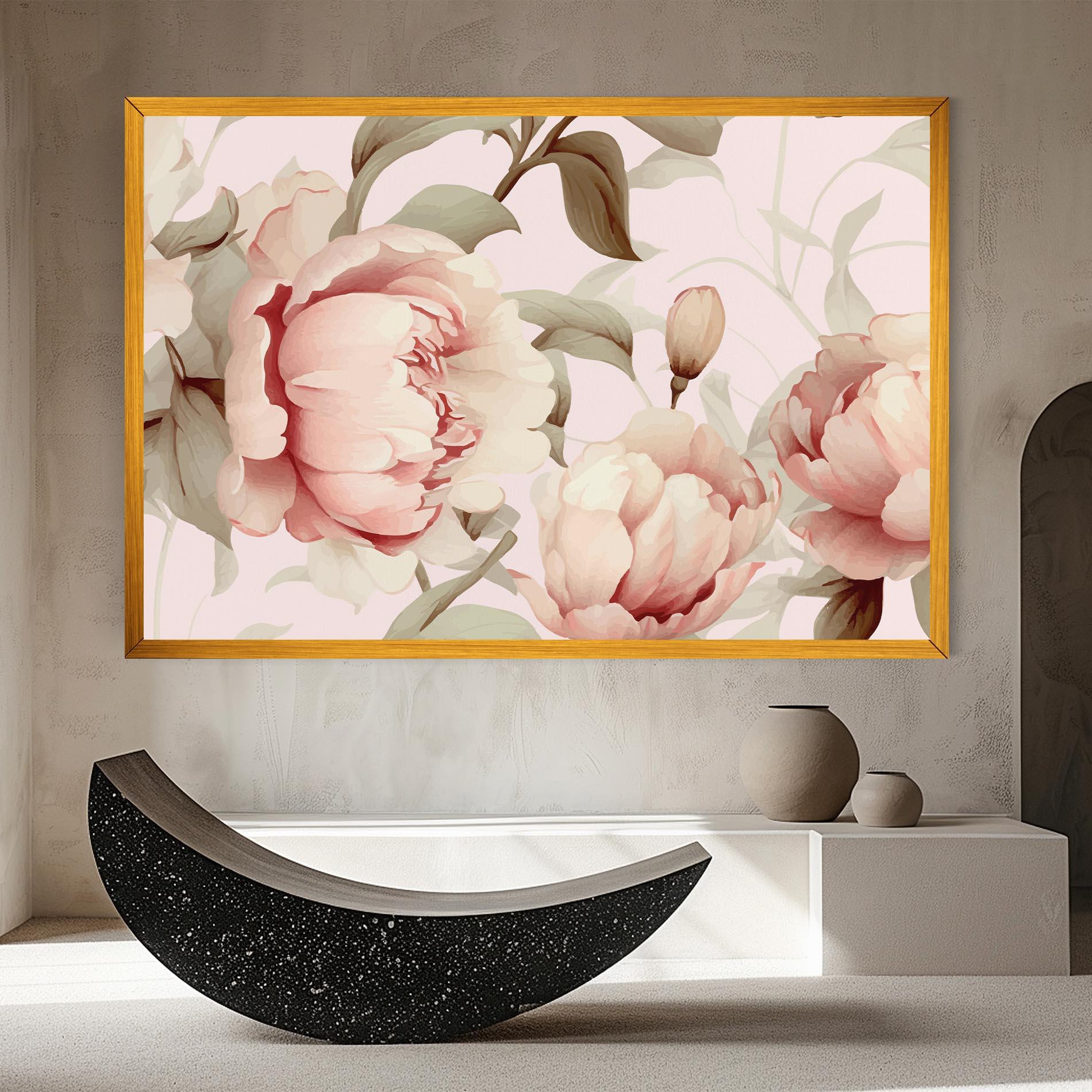 Leinwandbild Pink Pretty Peony mockup 8