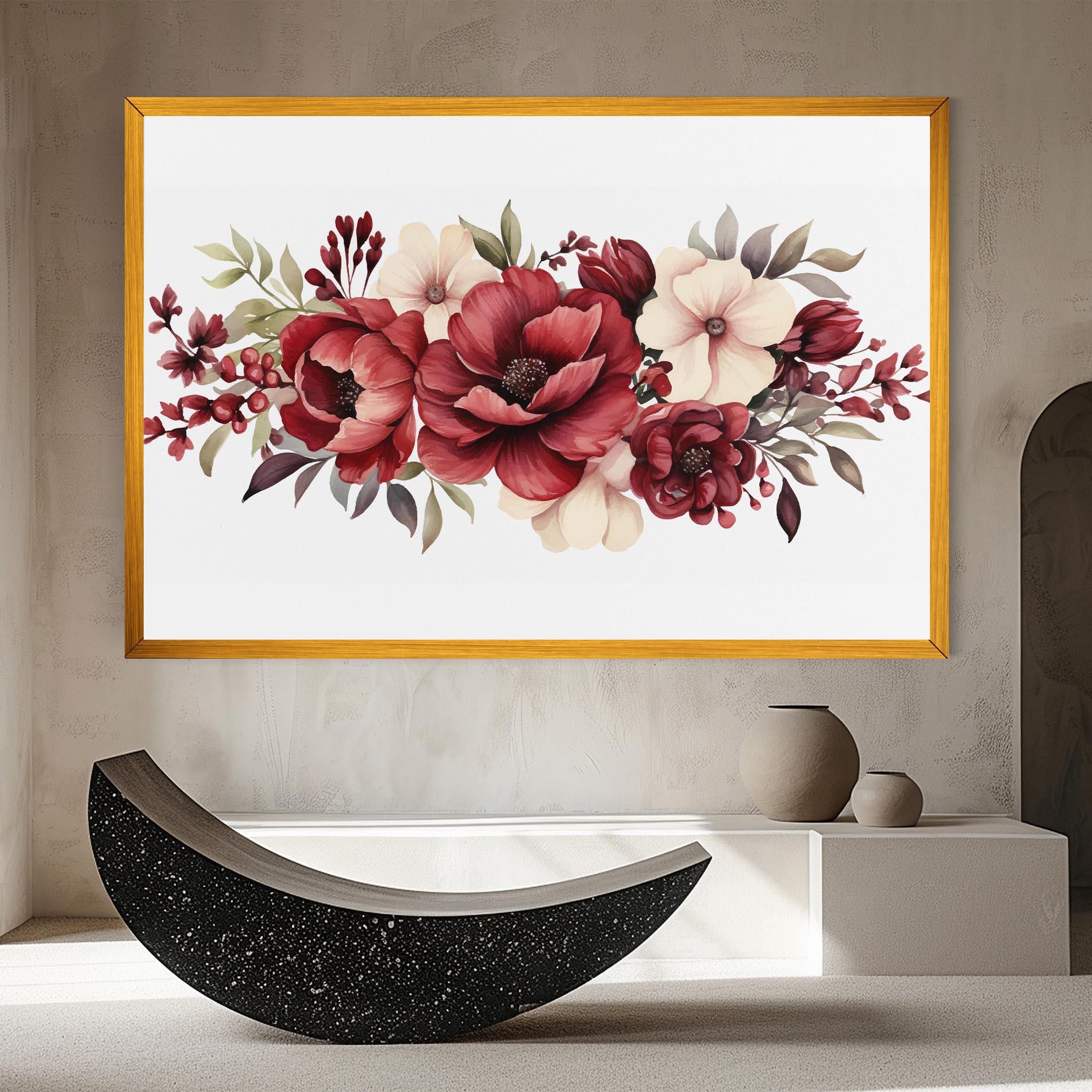 Leinwandbild Red Peony mockup 8