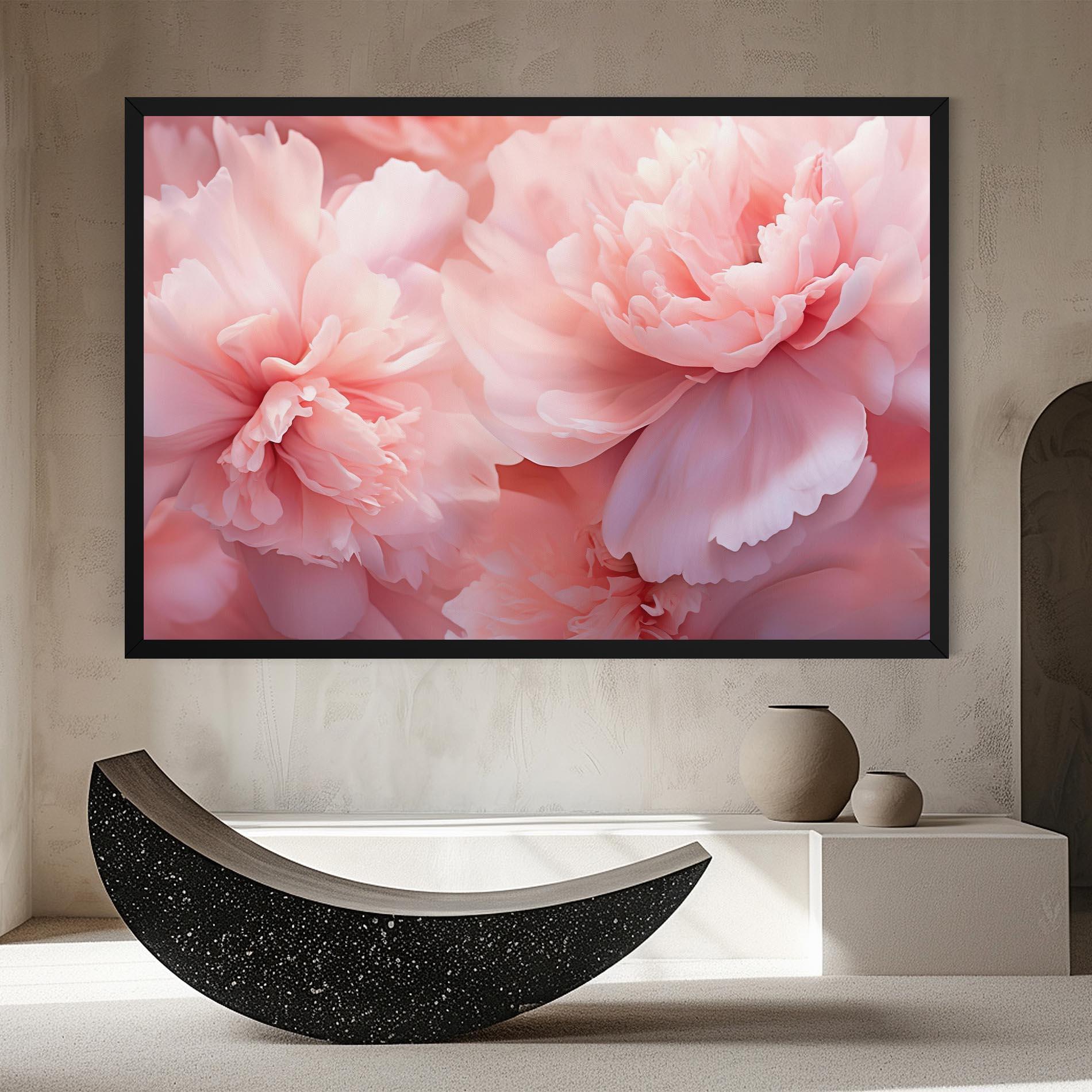 Leinwandbild Close Up Dreamy Peony mockup 8