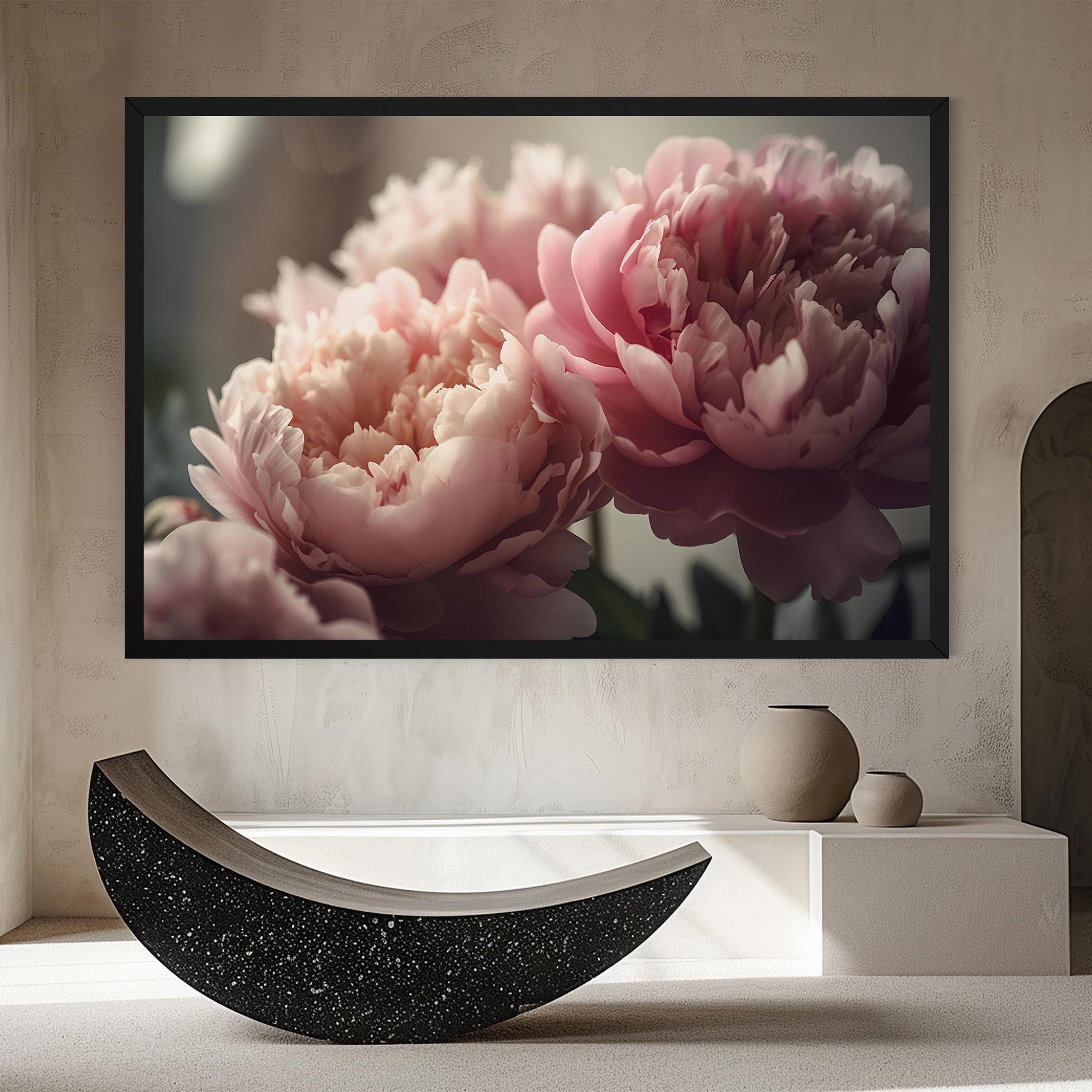 Leinwandbild Cream Dreamy Peony mockup 8