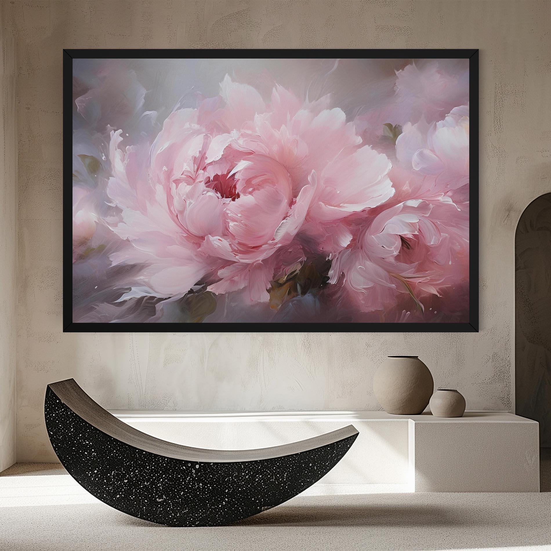 Leinwandbild Dreamy Painting Peony mockup 8