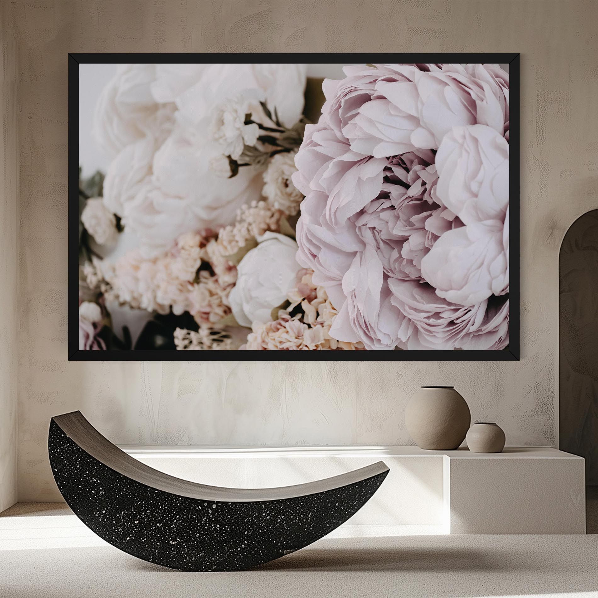 Grey Peony Bouquet mockup 8