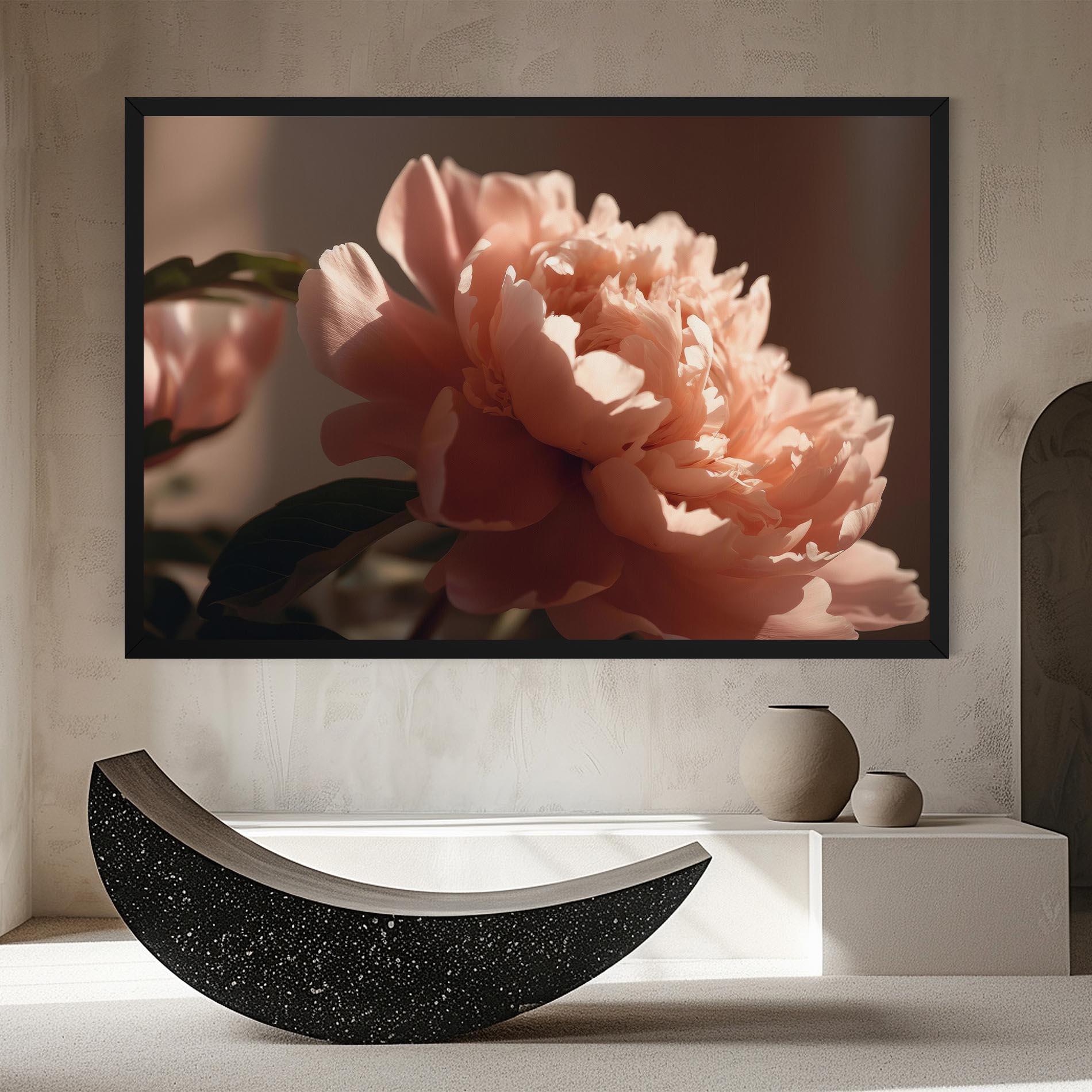 Leinwandbild Light Orange Peony View mockup 8
